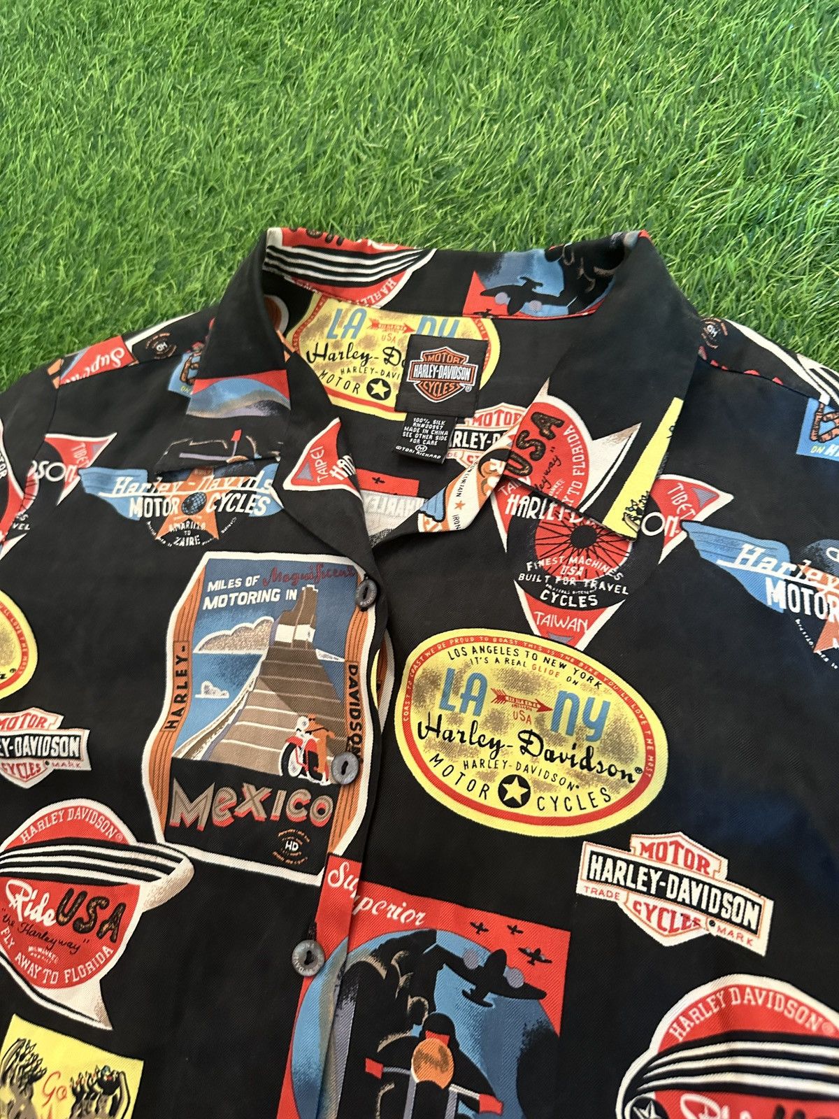 Harley Davidson Harley davidson motorcyle all over print polo collar shirt Size US M / EU 48-50 / 2 - 3 Thumbnail