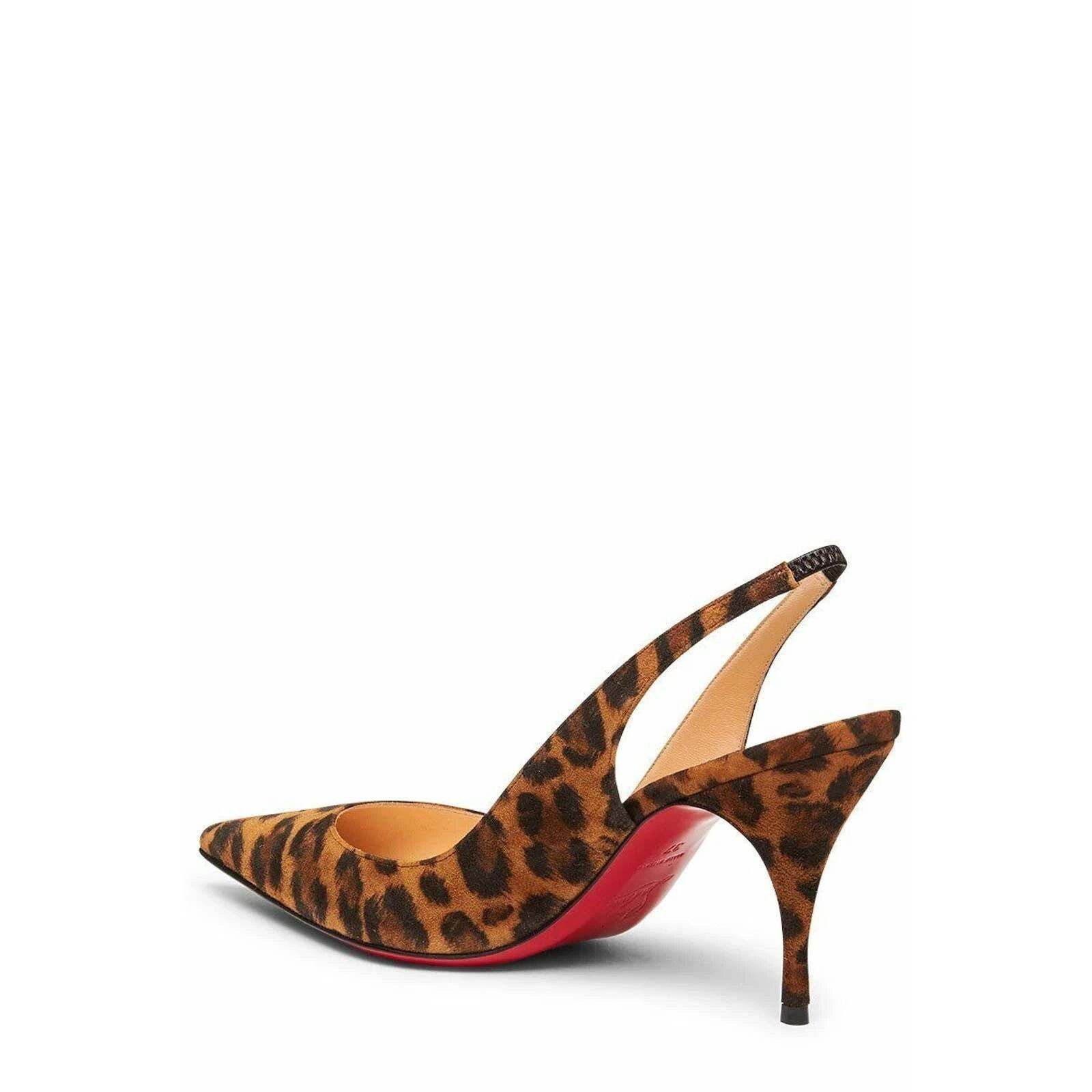 Christian Louboutin Christian Louboutin Clare Sling 80 Brown Black Leopard Size US 5.5 / IT 35.5 - 8 Thumbnail