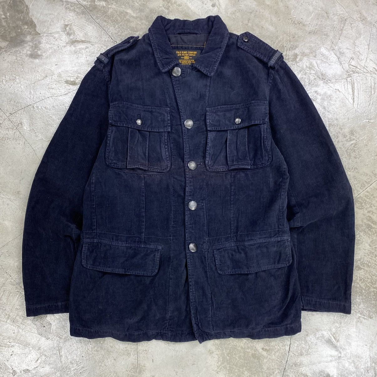 Ralph Lauren Vintage Polo Jeans M-65 Surplus Corduroy Field Jacket Size US M / EU 48-50 / 2 - 1 Thumbnail