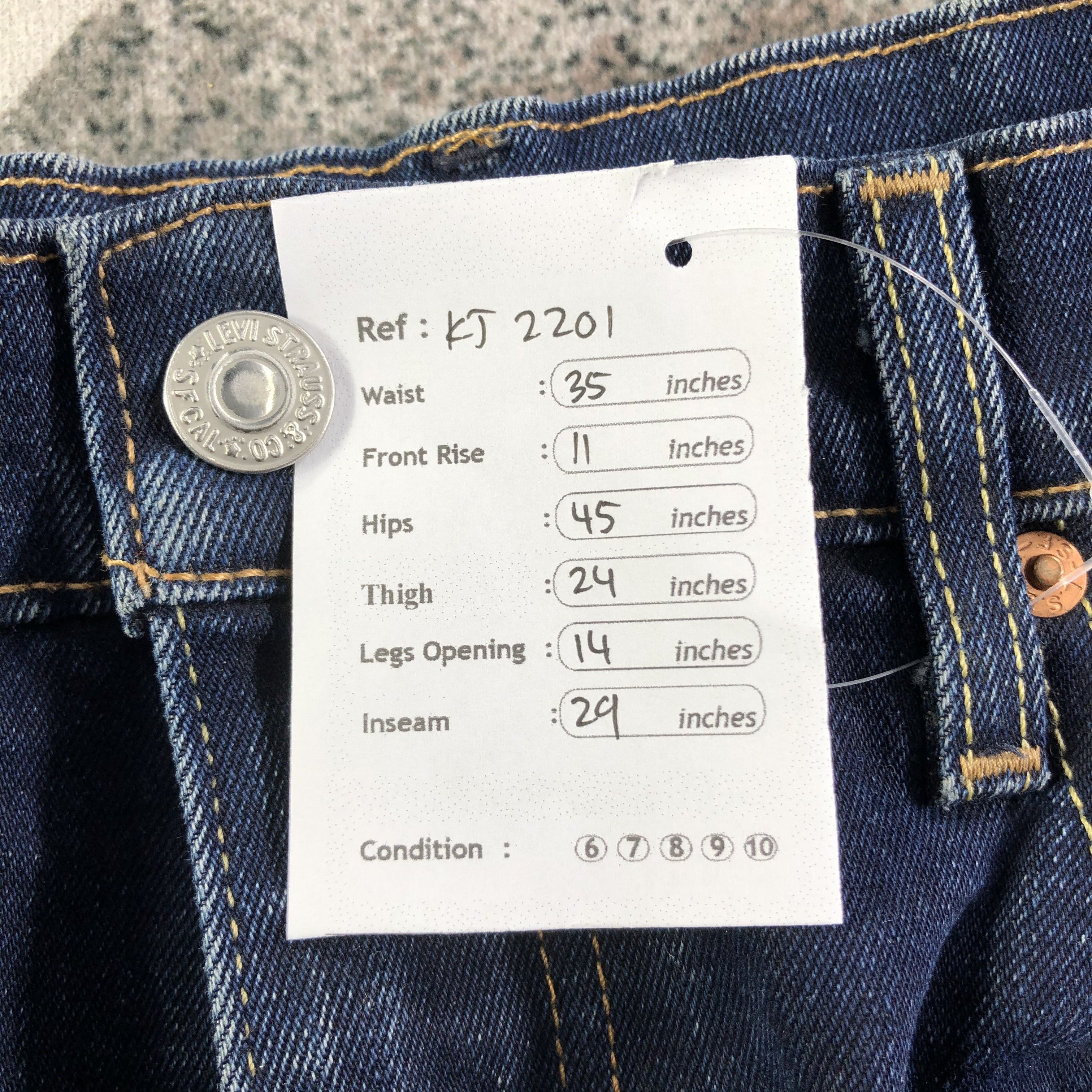 Levi's Levis 502 Jeans Distresed Denim KJ2201 Size US 33 - 16 Thumbnail