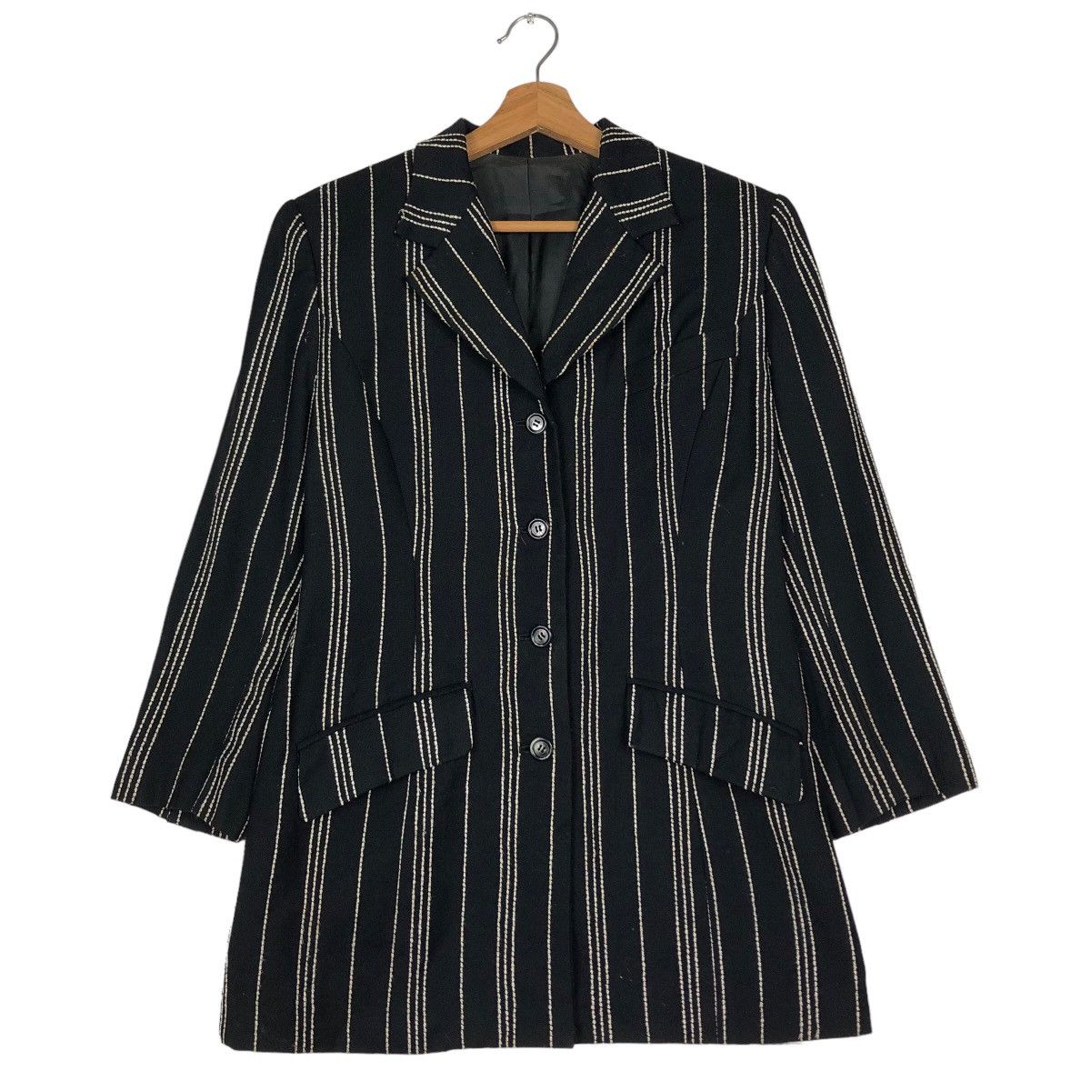 Issey Miyake 🔥Vintage Striped Coats Jacket Zome Issey Miyake Japan Size US M / EU 48-50 / 2 - 1 Thumbnail