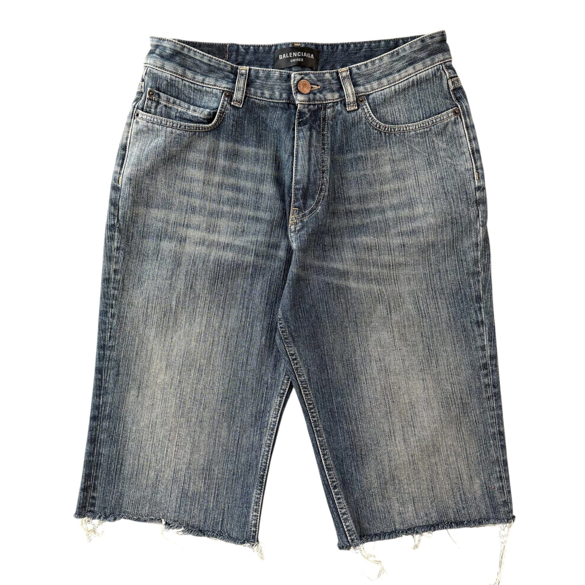 Slim Jeans Shorts Navy Blue