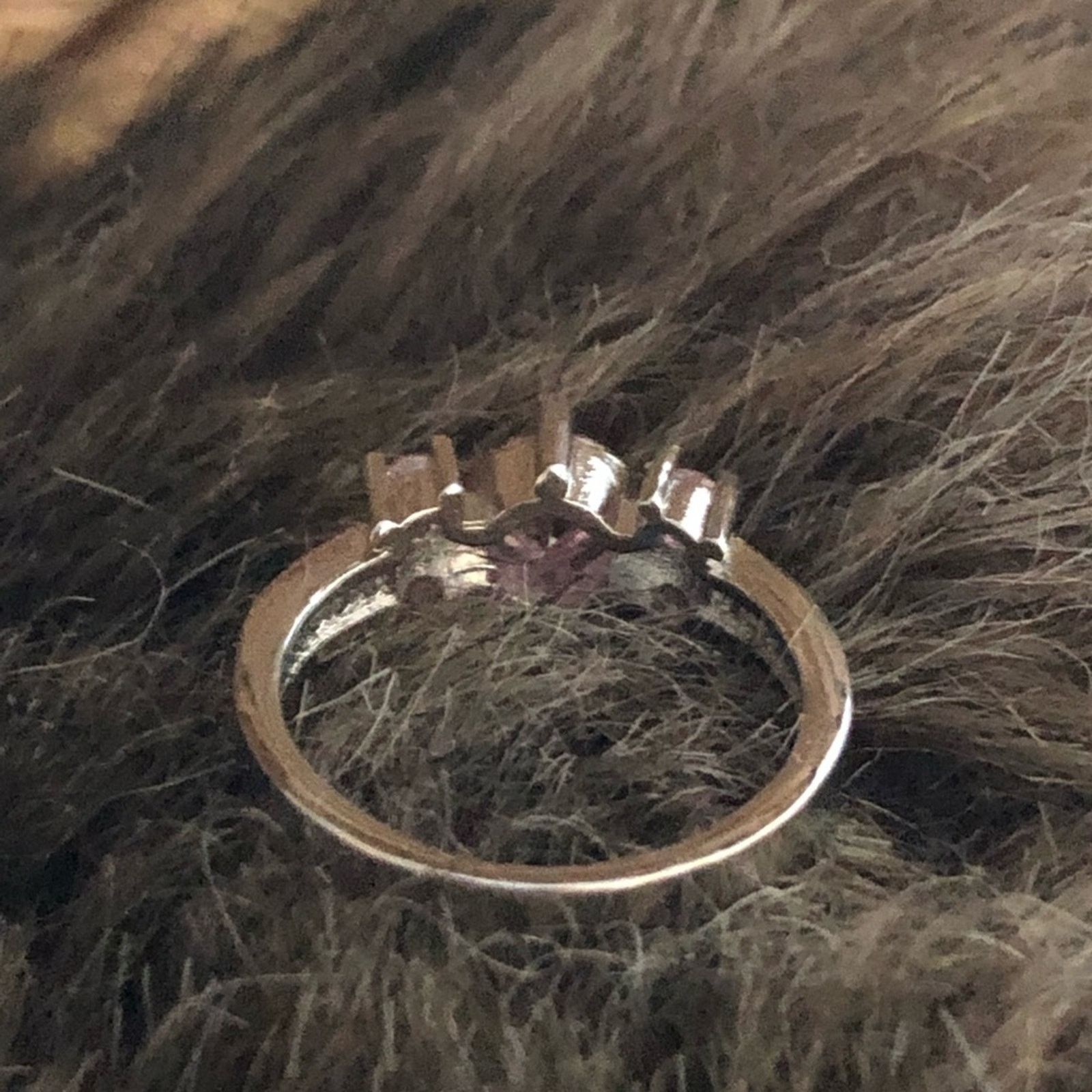 Jewelry Pink cubic zirconia 925 sterling silver band ring Size ONE SIZE - 8 Thumbnail