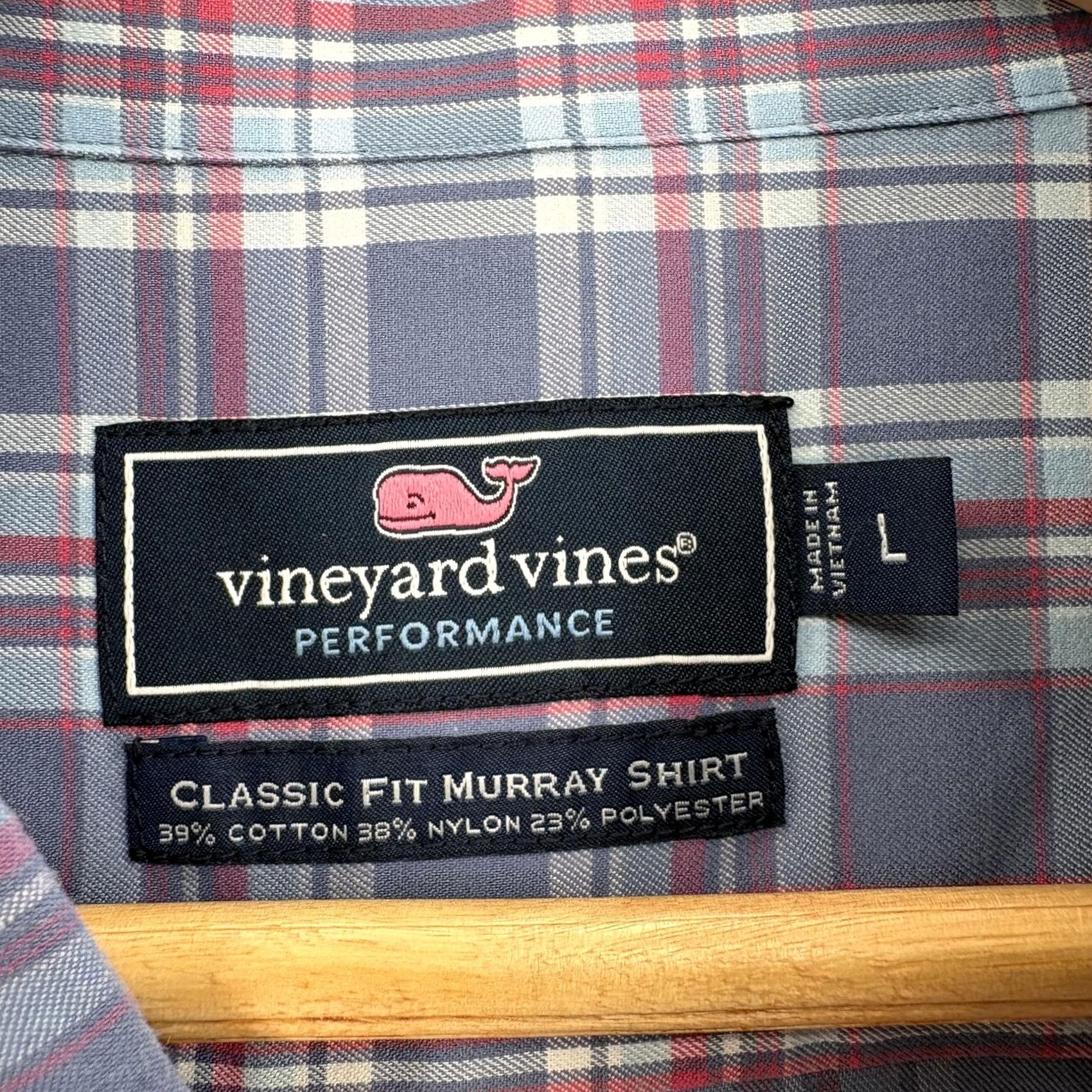 Vineyard Vines Vineyard Vines Murray Shirt Mens L Blue Plaid Long Sleeve Button-Up Chest Pockets Casual 90s Theme not provided Size US L / EU 52-54 / 3 - 4 Thumbnail