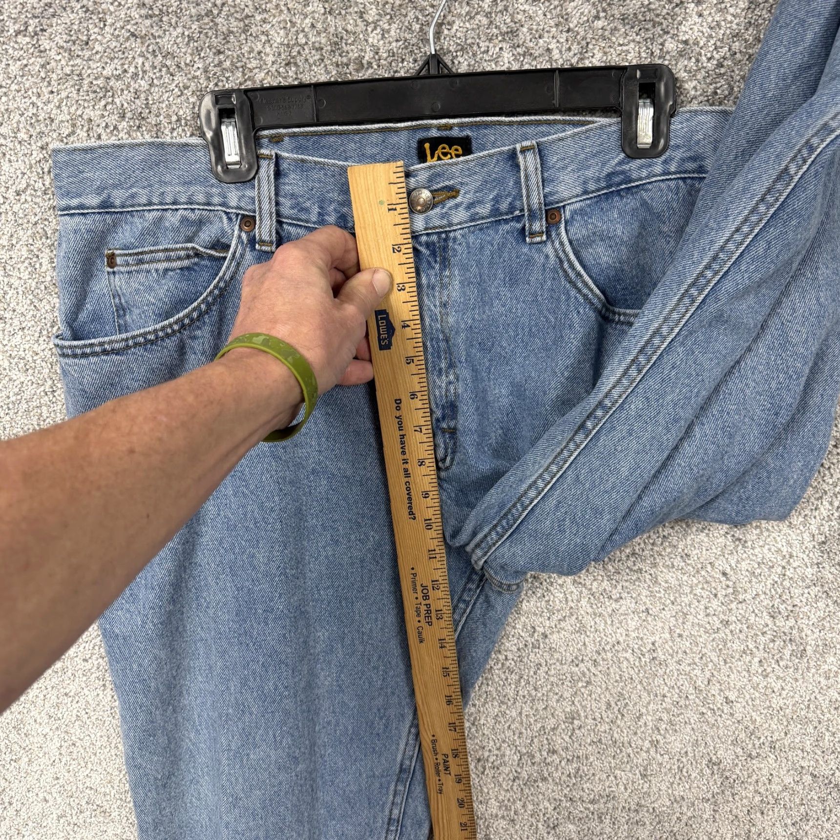 Lee Lee Jeans Mens 38x31 Blue Denim Regular Fit Straight Leg - 5-Pocket Design, Button Zip, Cotton, Casual Men’s Jeans Size US 38 / EU 54 - 5 Thumbnail