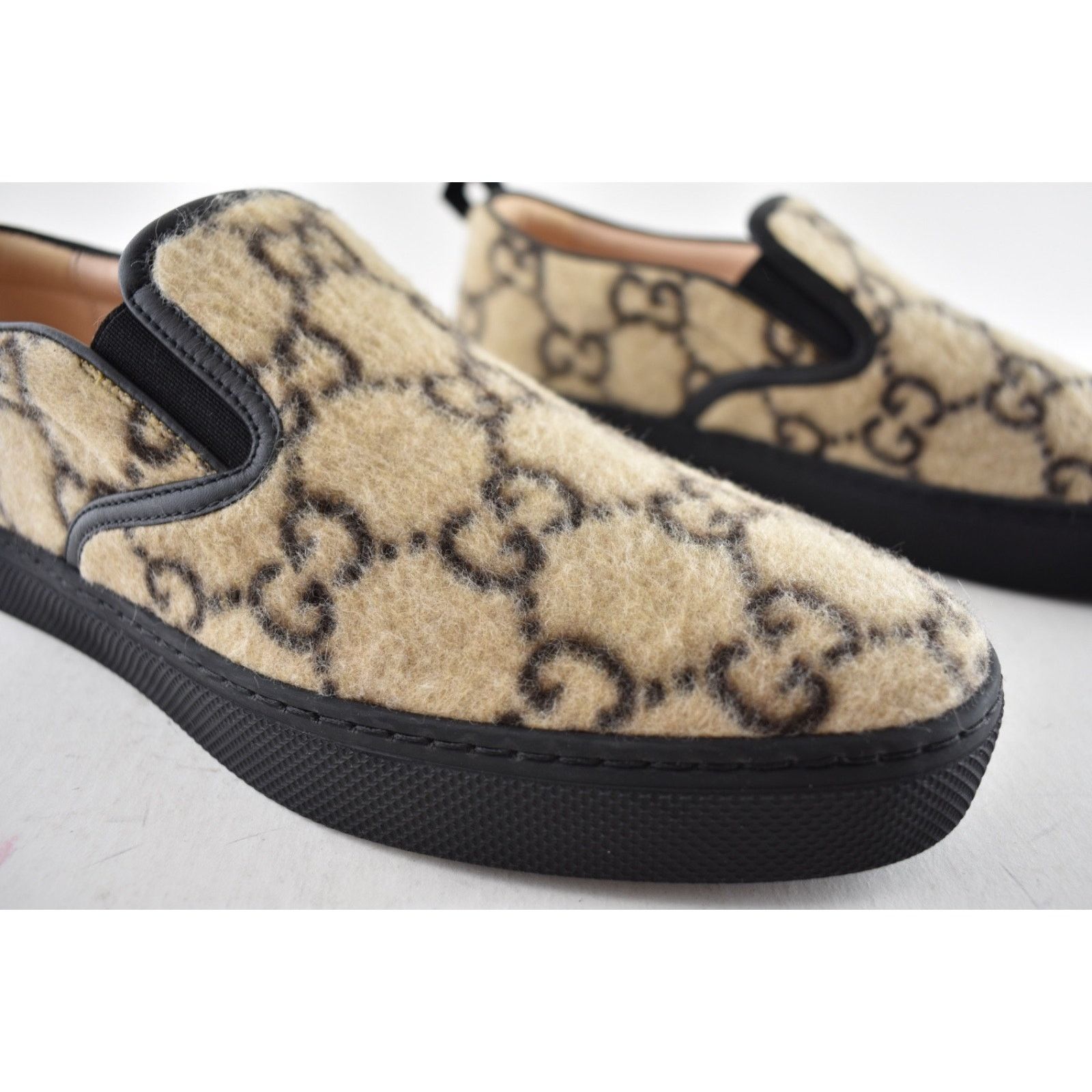 Gucci Gucci Mens Dublin Beige GG Logo Slip On Skate Sneaker 10.5 Size US 10.5 / EU 43-44 - 6 Thumbnail