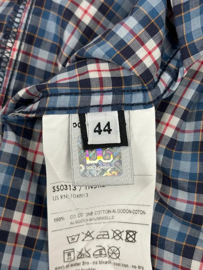 Dolce & Gabbana AW2011 Dolce & Gabbana Blue Plaid Cotton Western Shirt Size US S / EU 44-46 / 1 - 10 Thumbnail