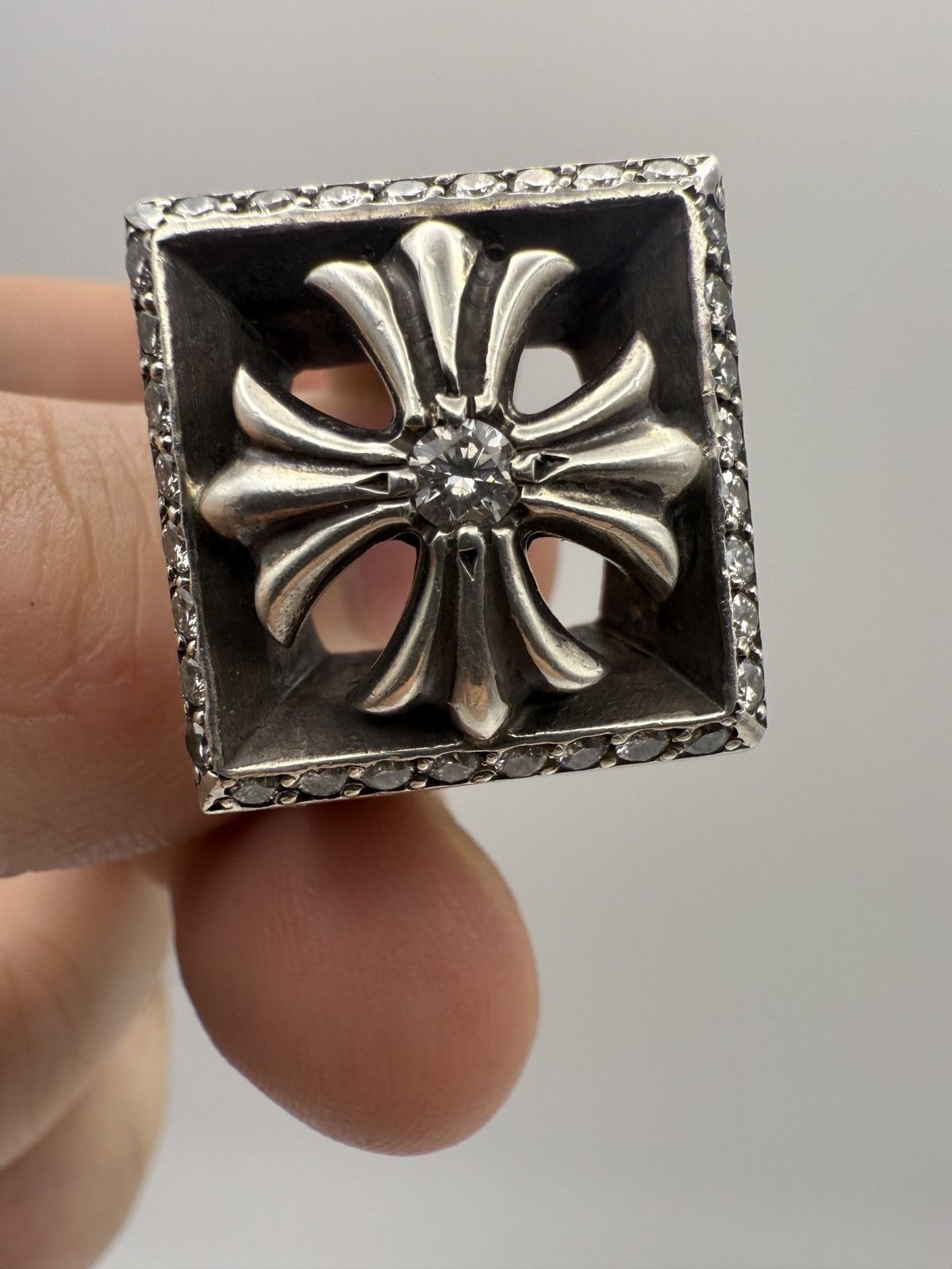 Chrome Hearts Chrome Hearts Diamond CH Plus Signet Ring Size ONE SIZE - 5 Thumbnail