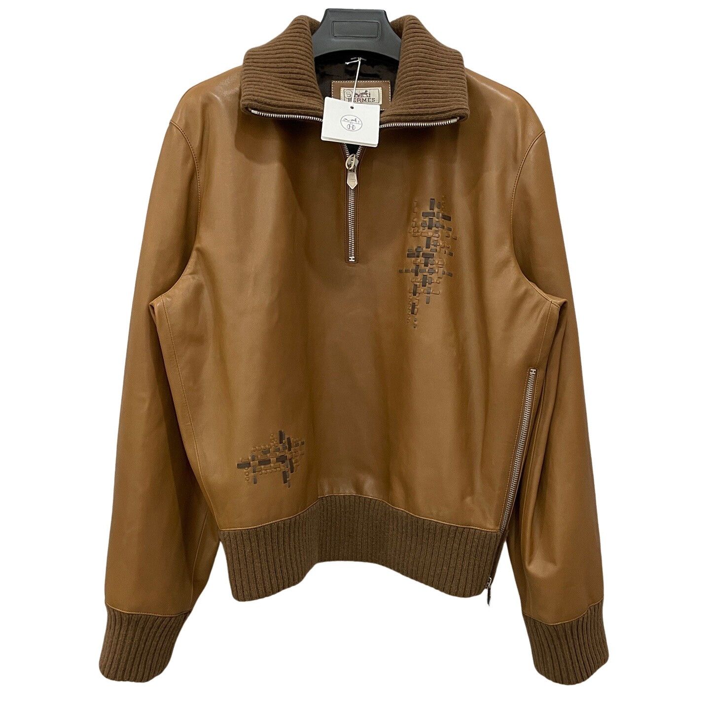 Hermes Hermes Half-Zip Calfskin Leather Jacket Size 48 Size US M / EU 48-50 / 2 - 1 Thumbnail