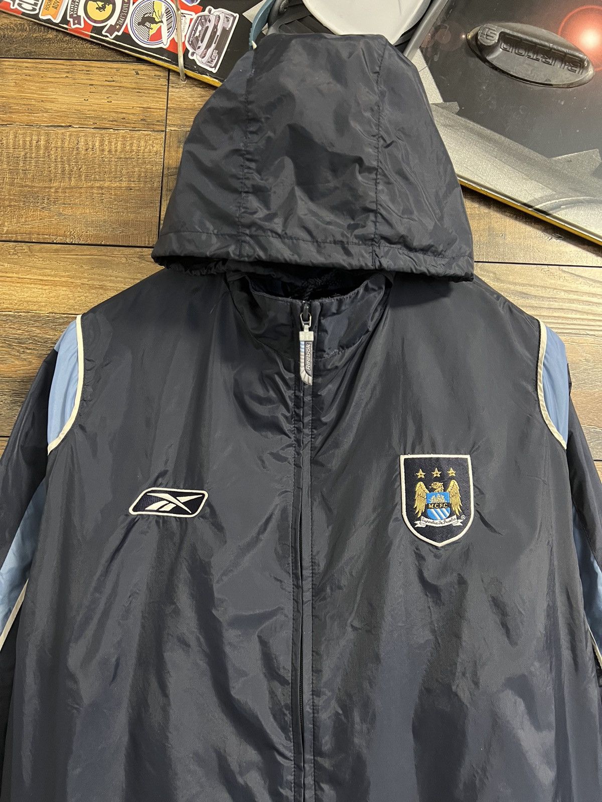 Reebok MANCHESTER CITY REEBOK Vintage Soccer Football Light Jacket Size US XL / EU 56 / 4 - 5 Thumbnail
