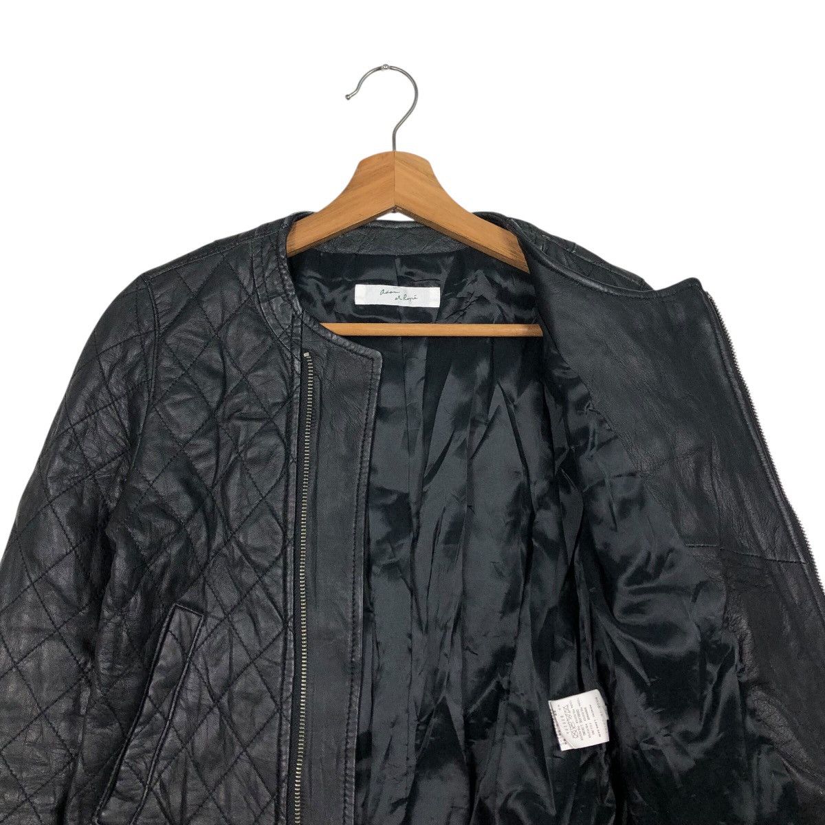 ADAM ET ROPE 📌Cropped Biker Leather Jacket Adam Et Rope Issey Miyake Size US M / EU 48-50 / 2 - 13 Thumbnail
