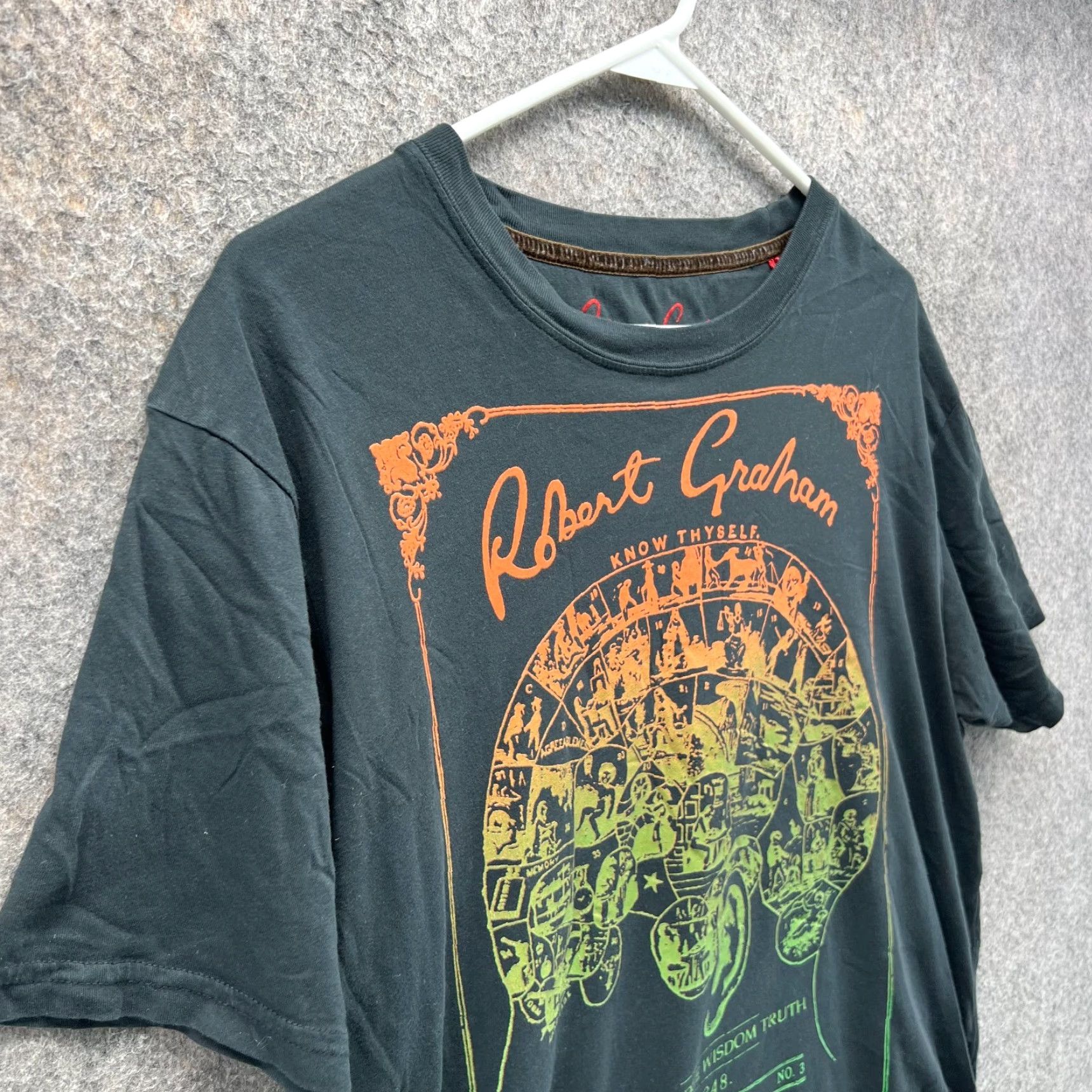 Robert Graham Robert Graham Shirt Men Large Gray Crew Neck Brain Print T-Shirt Size US L / EU 52-54 / 3 - 6 Thumbnail