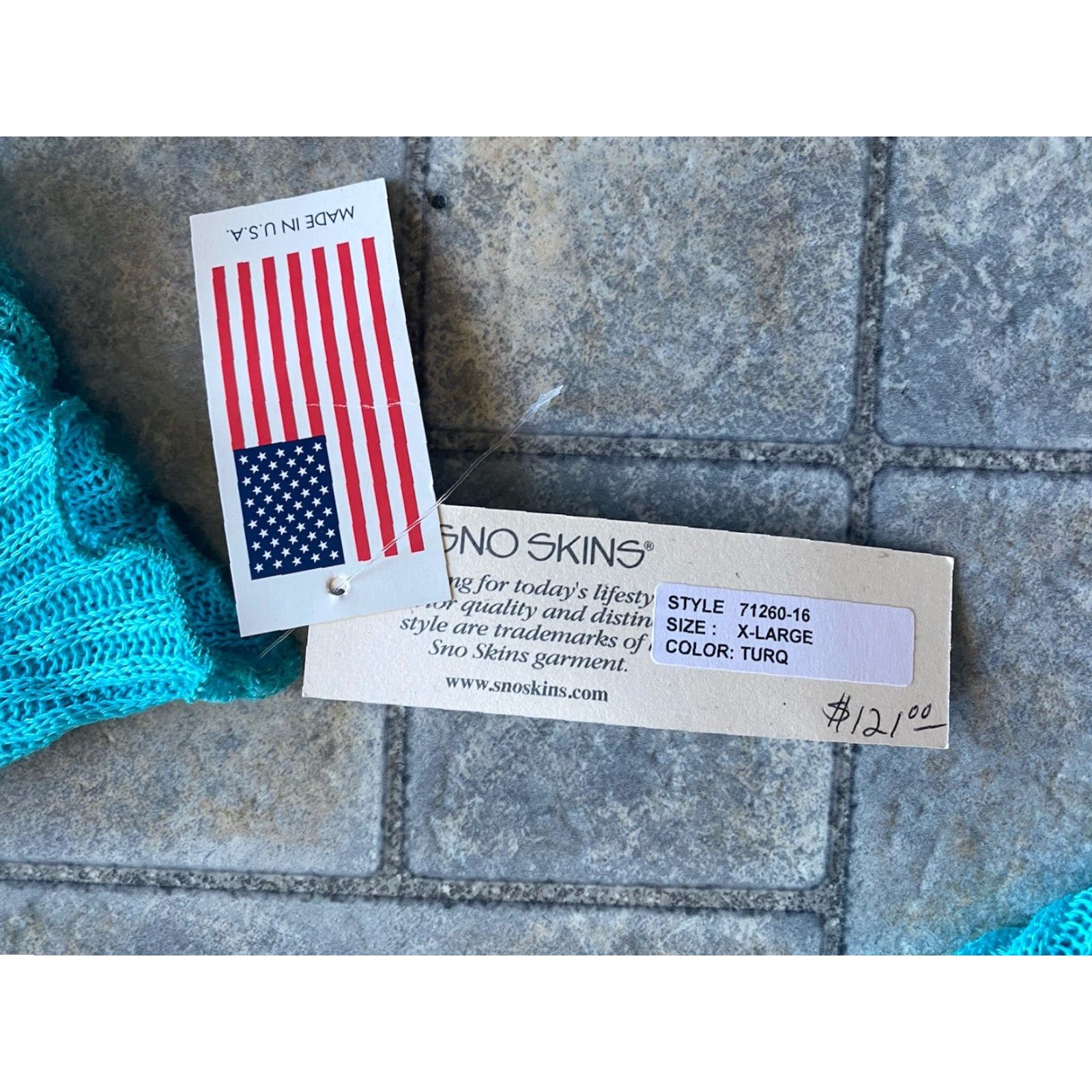 Vintage Sno Skins Cardigan Women NWT XL Turquoise Blue Made In USA Size XL / US 12-14 / IT 48-50 - 4 Thumbnail