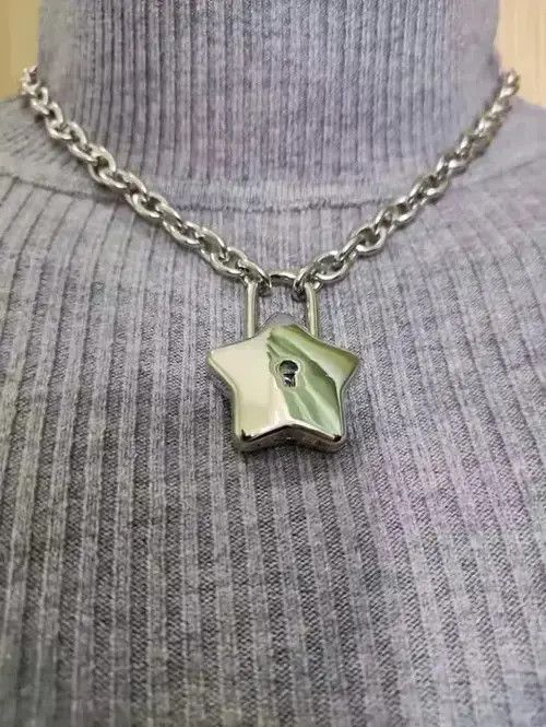 Other Stars Lock Streetwear Necklace Chain Size ONE SIZE - 3 Thumbnail