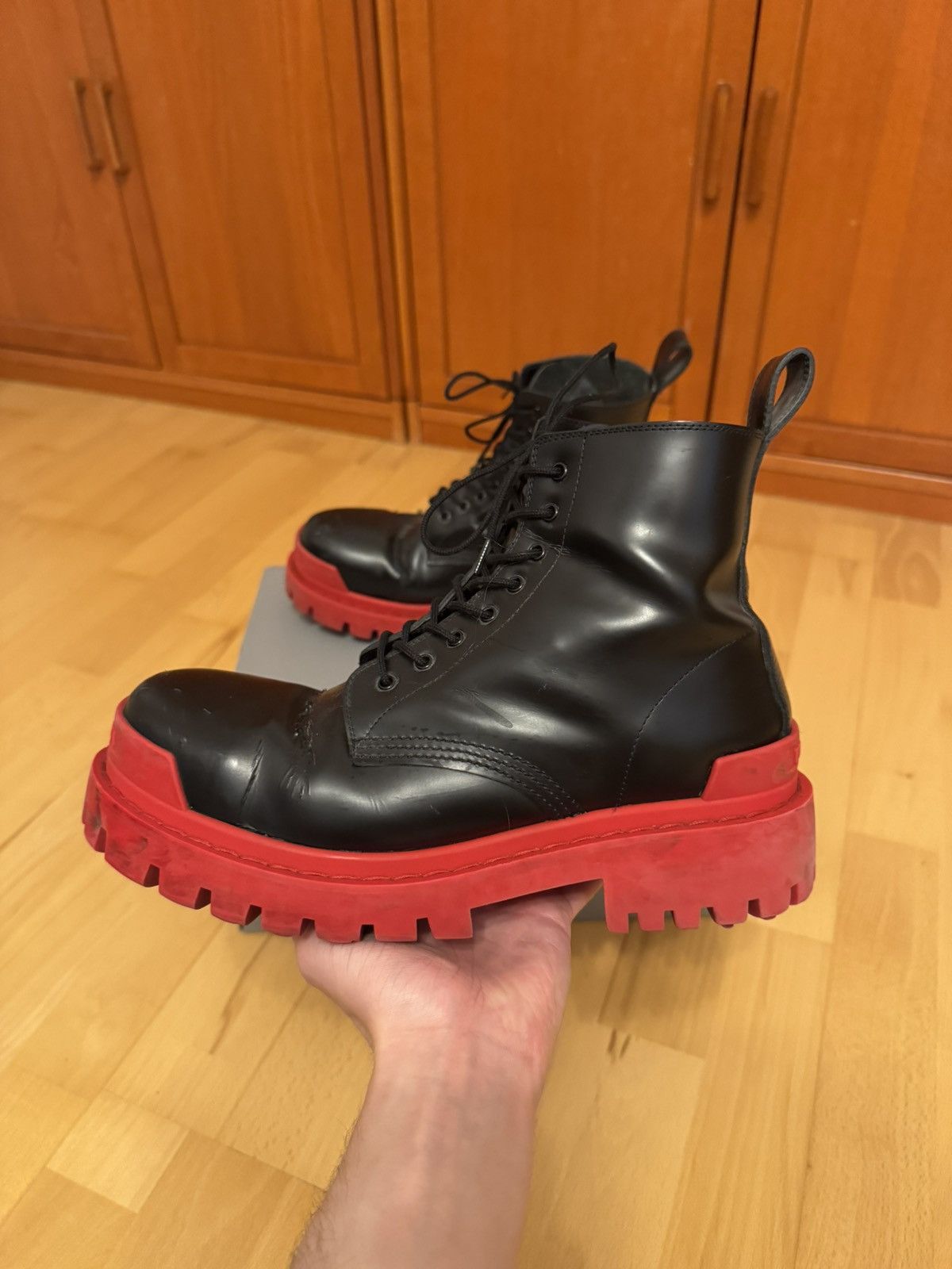 Balenciaga Balenciaga Strike Black Red Sole Boots Size US 7 / EU 40 - 2 Thumbnail