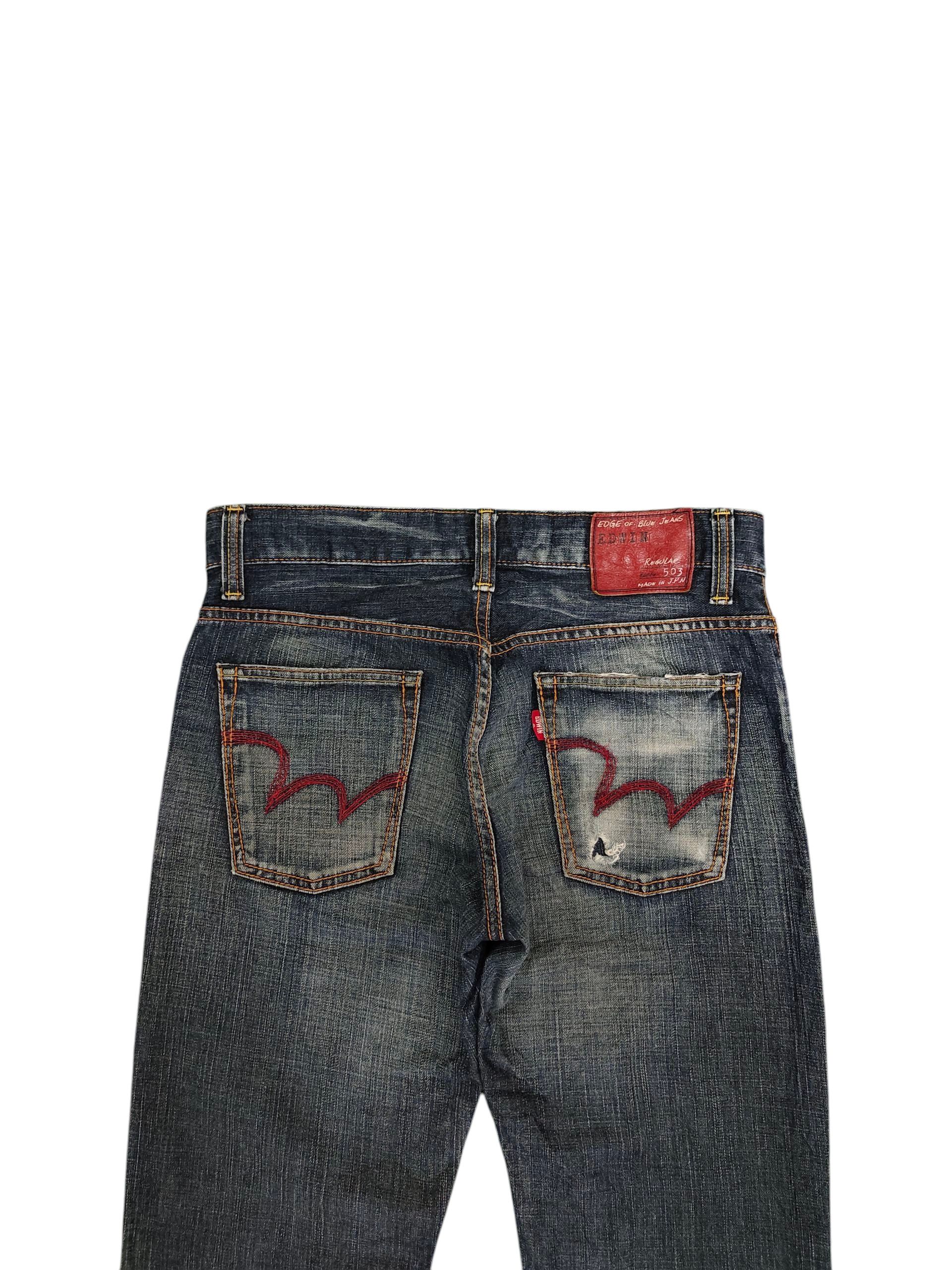 Comme des Garcons × Undercover Edwin 503 Regular Clawmark Distress Faded Denim Jeans Size US 31 - 9 Thumbnail