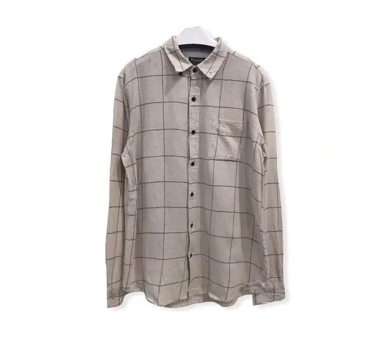 image of Panhard Stripe Design Flannel Shirt, Men's (Size Medium)