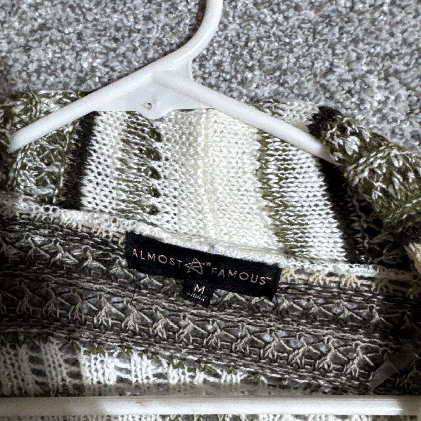 Almost Famous Boho Cardigan Sweater Womens M Southwestern Crochet Hippie Size M / US 6-8 / IT 42-44 - 7 Thumbnail