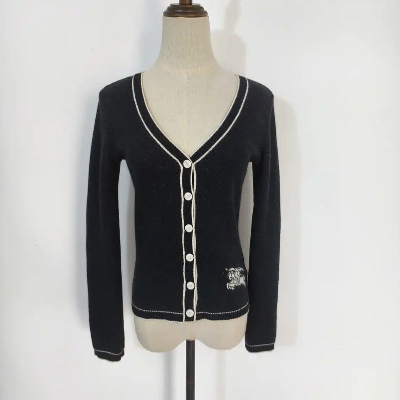 Burberry Burberry Black Wool Blend Cardigan for Women Size M / US 6-8 / IT 42-44 - 1 Thumbnail