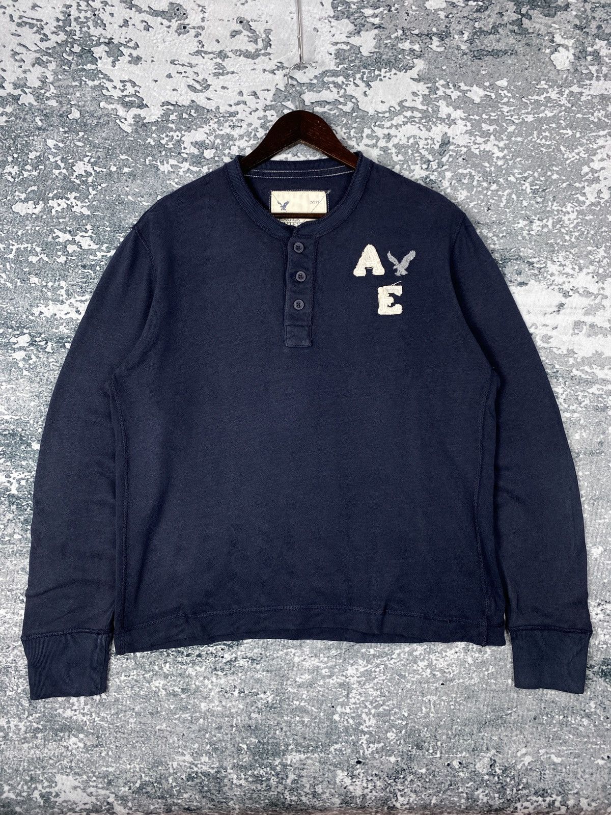 American Eagle Outfitters Vintage American Eagle Outfitters Half Button Sweatshirts Size US L / EU 52-54 / 3 - 1 Thumbnail