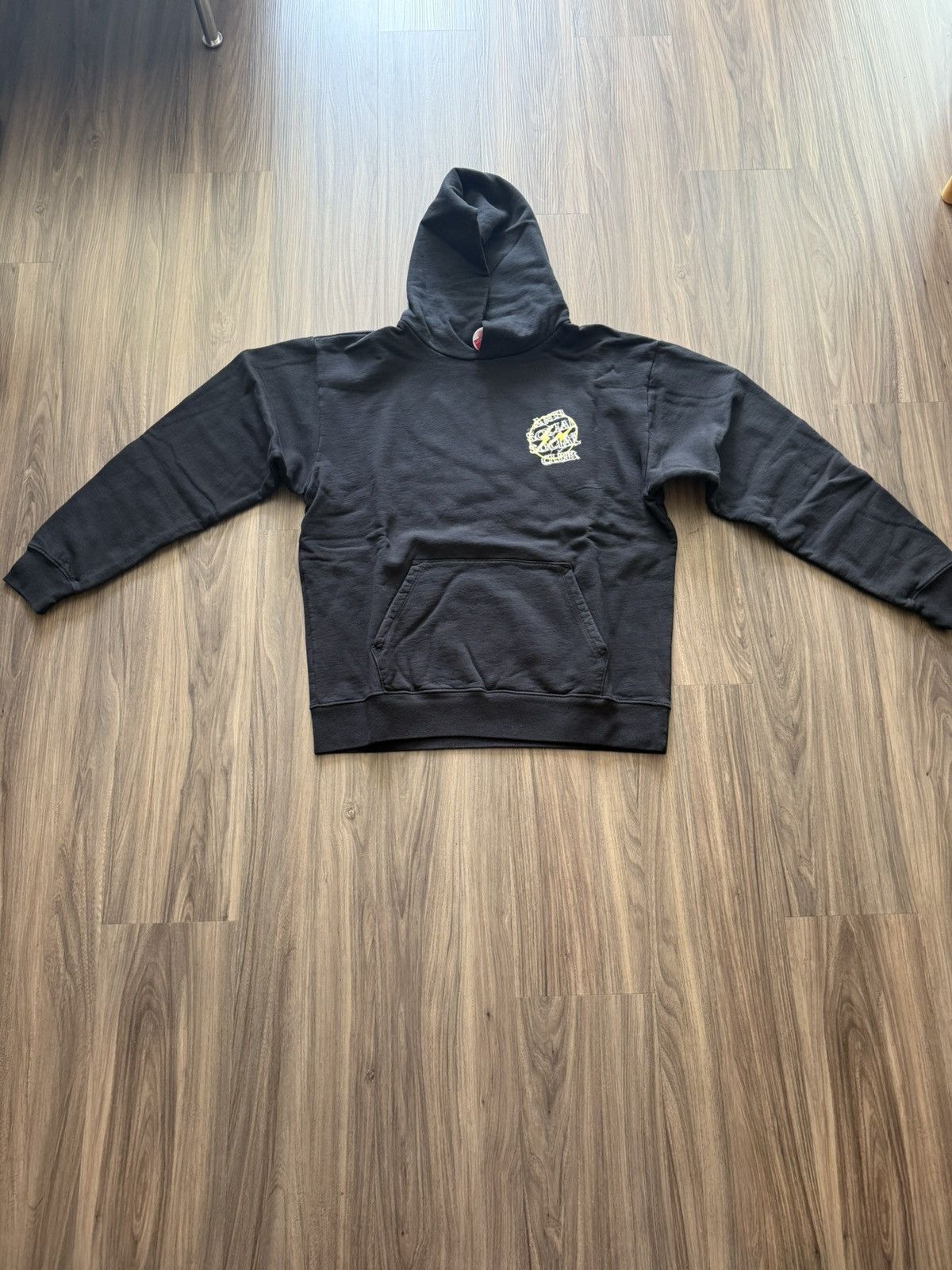 ASSC x Fragment Design Lightnin Logo Hoodie Black/Yellow - L