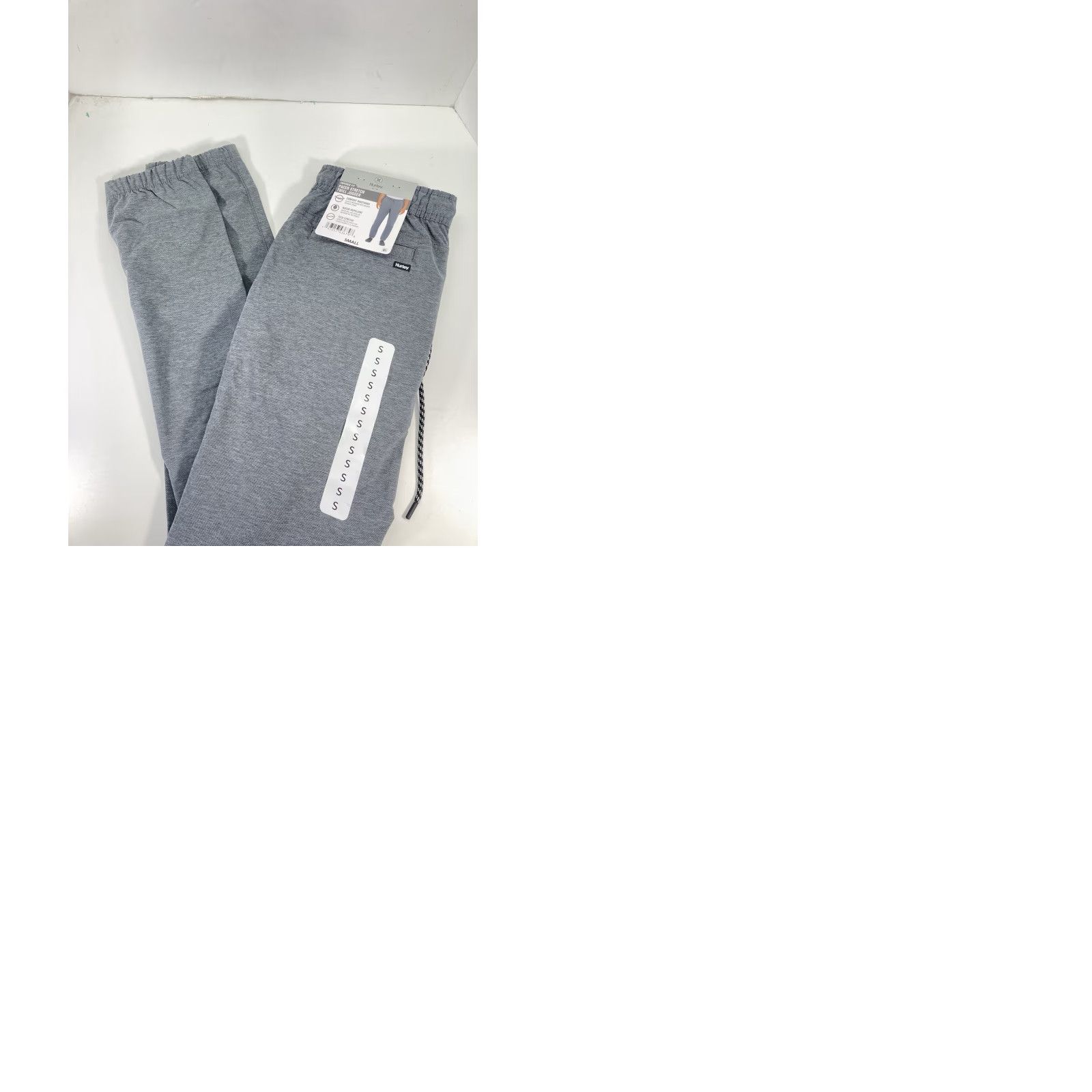 Hurley Hurley Pacer Jogger Pants Gray 30X32 Elastic Waist Drawstring NWT Adults Mens Small Regular Twill Stretch Size US 29 - 9 Thumbnail