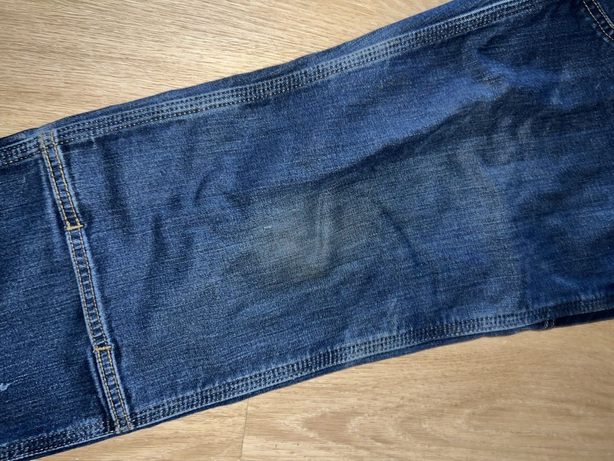 Carhartt × Carhartt Wip × Wrangler Insane Faded Carhartt Blue Double Knees Size US 33 - 2 Thumbnail