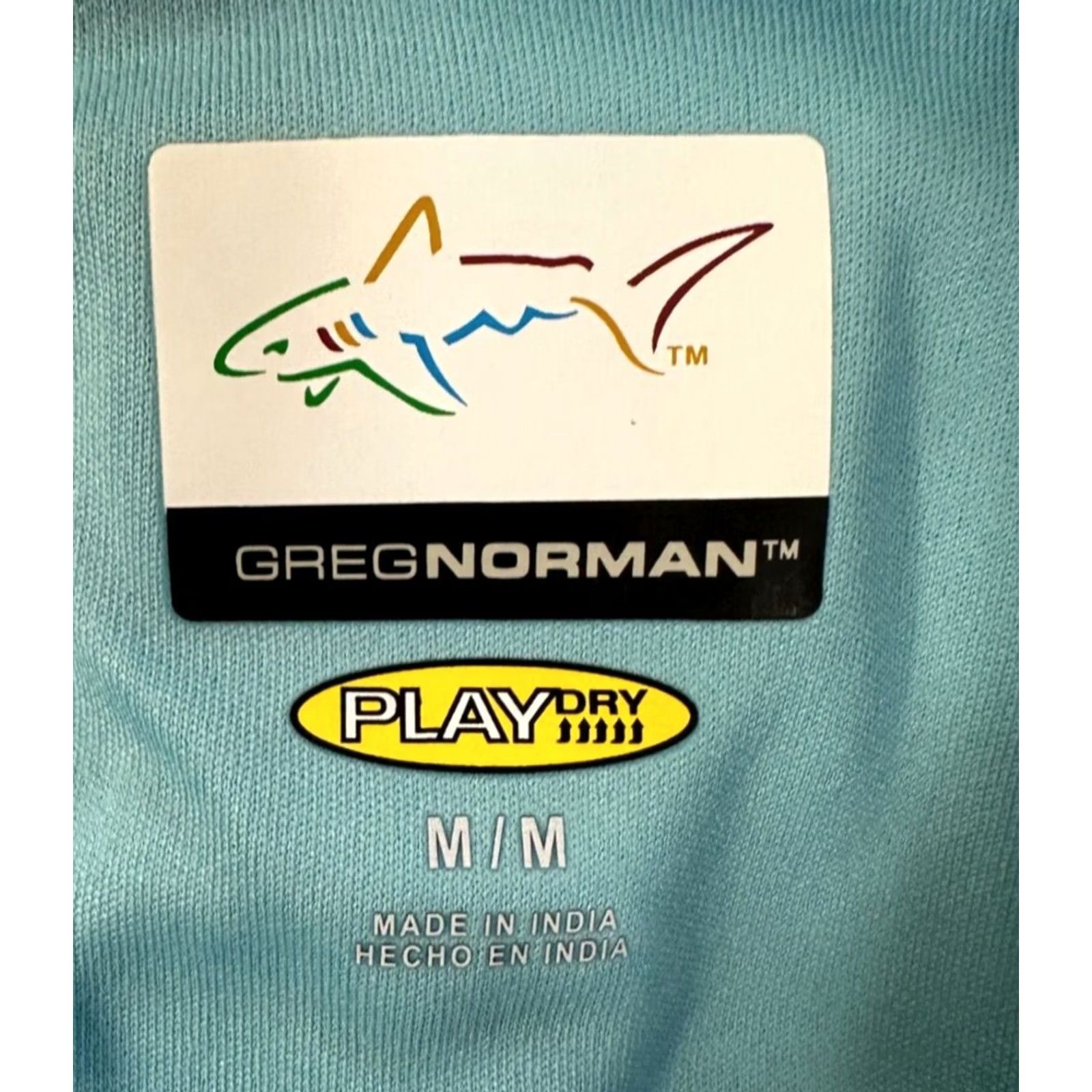Vintage Greg Norman Shirt Mens Medium Play Dry Blue Balance Stripe Polo Short Sleeve Golf Rugby NEW Size US M / EU 48-50 / 2 - 5 Thumbnail