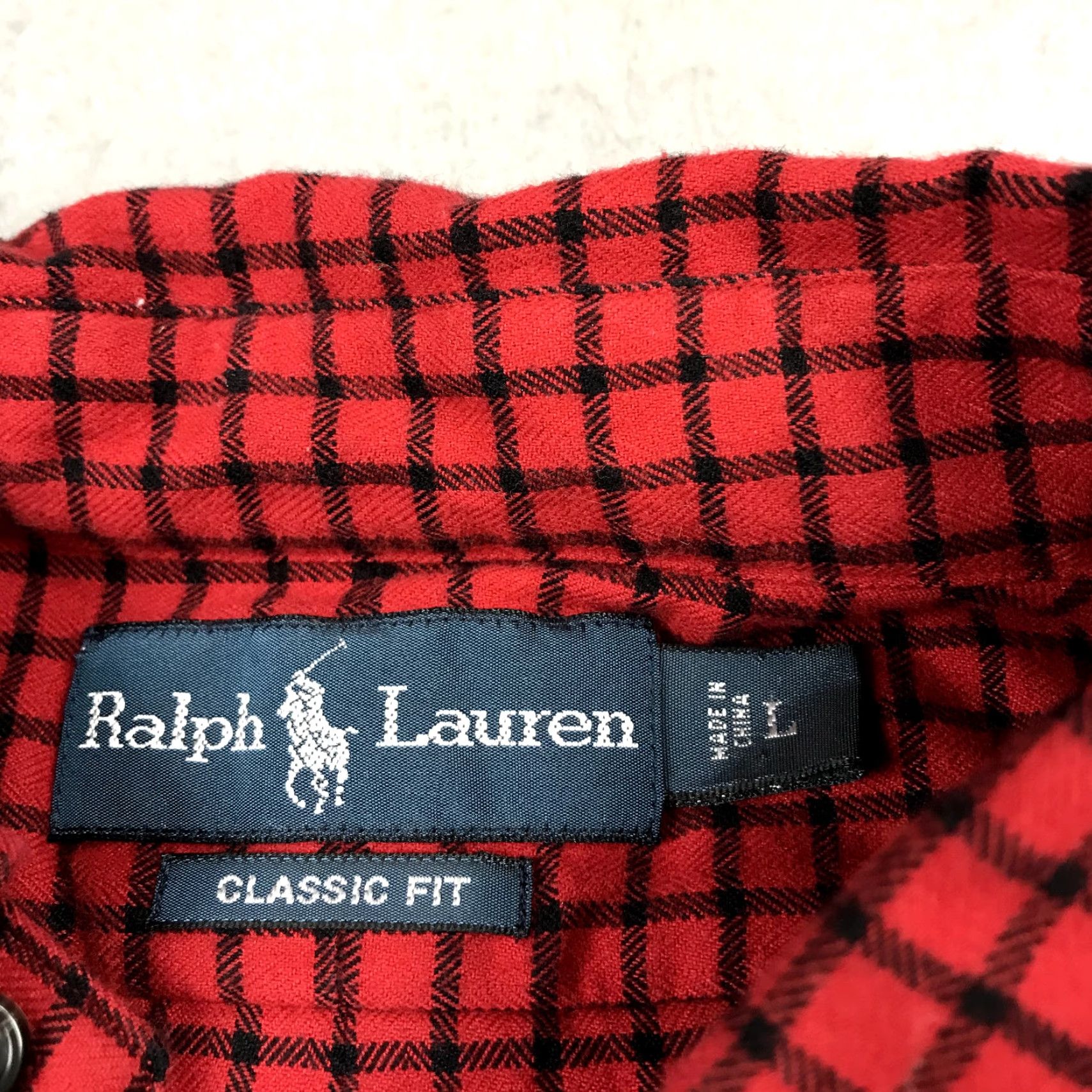 Polo Ralph Lauren VINTAGE Polo Ralph Lauren Shirt Mens L Red Buffalo Check Flannel 90s Casual Workwear Button-Up Size US L / EU 52-54 / 3 - 4 Thumbnail
