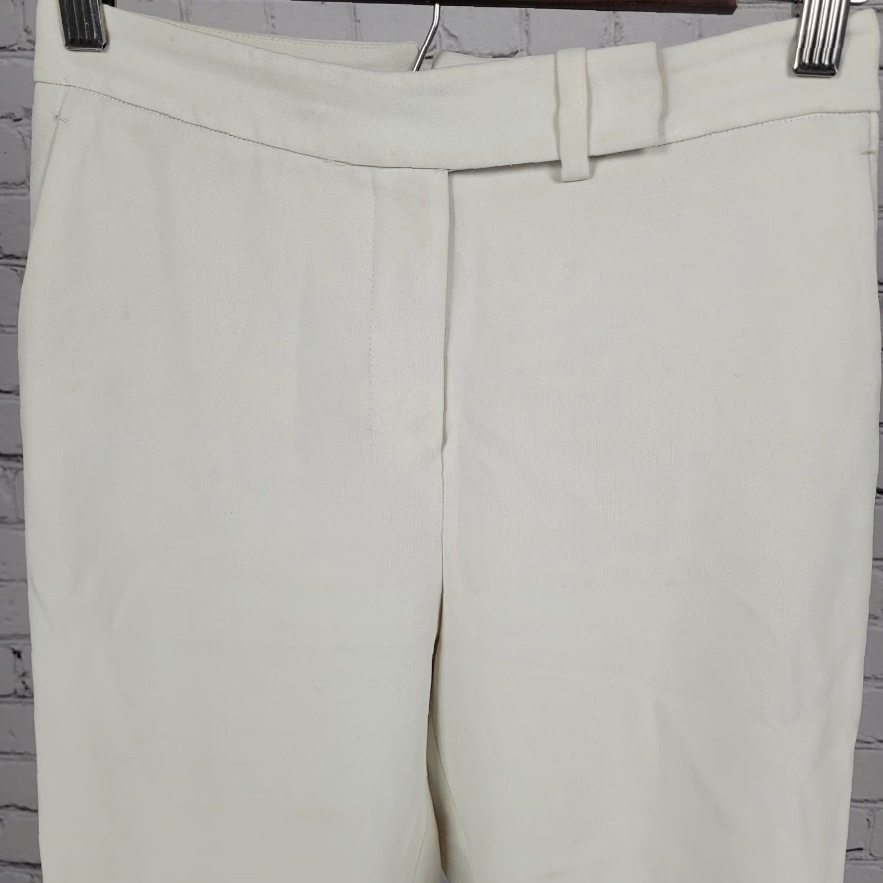 Vintage Babaton Ivory White Mid Rise Capri Pants Tapered Crop Pockets 0 Women Size 25" / US 0 / IT 36 - 6 Thumbnail