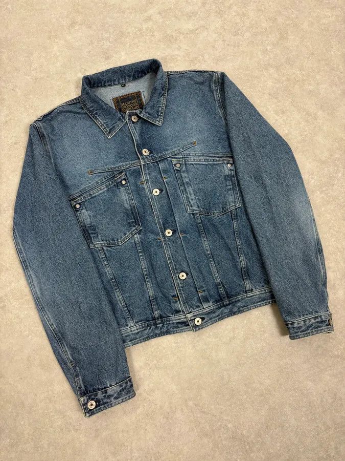 Marithe + Francois Girbaud 1990s Marithé + François Girbaud Blue Structured Denim Jacket Size US M / EU 48-50 / 2 - 4 Thumbnail