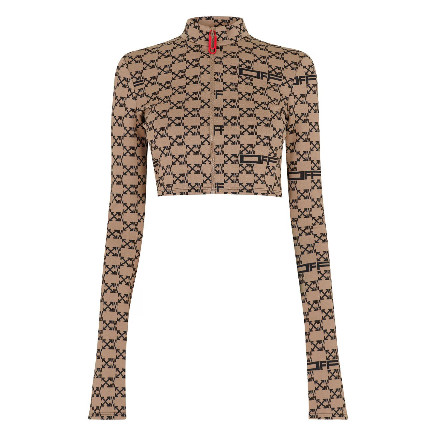 Off-White o1g2r1mq1224 Crop Top in Brown & Black Size XXL / US 16-18 / IT 52-54 - 1 Thumbnail