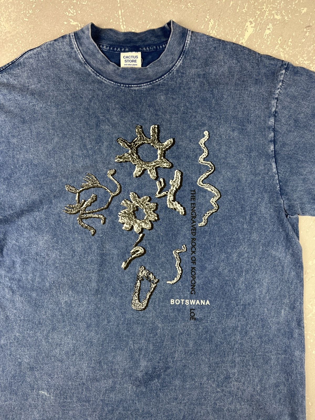 Cactus Store LA Cactus Store LA The Engraved Rock Washed Denim T Shirt Size US M / EU 48-50 / 2 - 4 Thumbnail