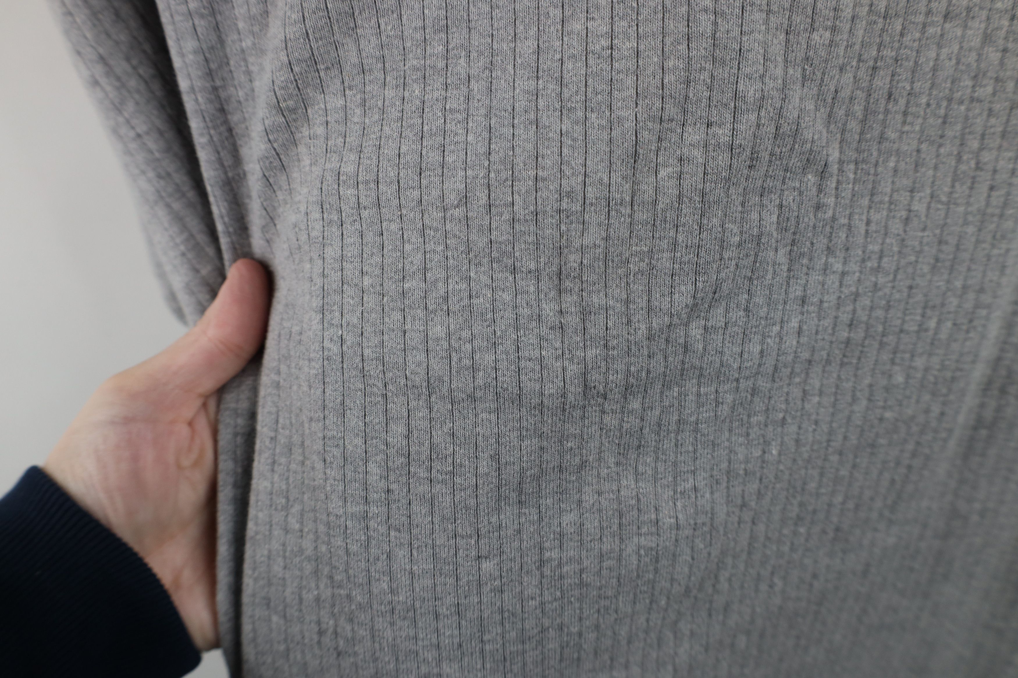 Vintage Vintage 90s Streetwear Ribbed Knit Long Sleeve T-Shirt Gray Size US XXL / EU 58 / 5 - 6 Thumbnail