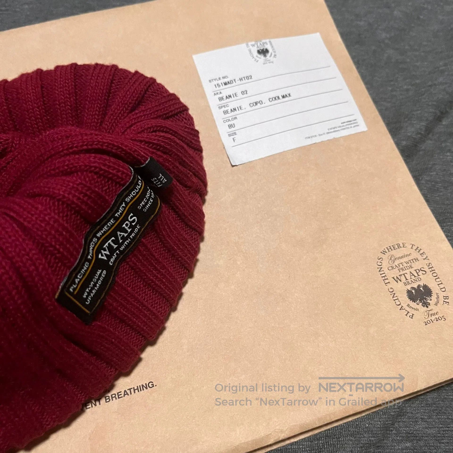 Wtaps WTAPS 2015 Burgundy Beanie New. Size ONE SIZE - 6 Thumbnail