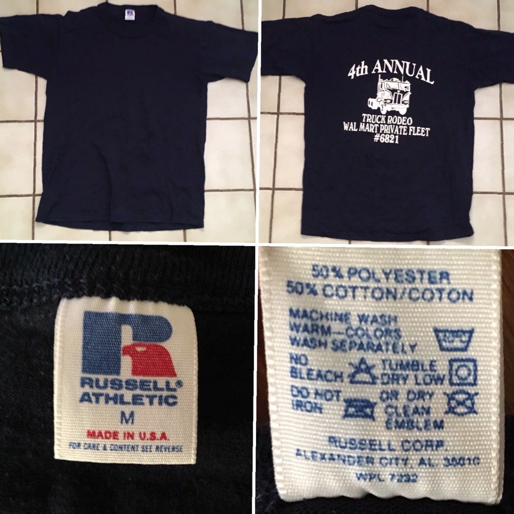 Russell Athletic VINTAGE Russell Athletic Truck Rodeo Walmart Private Fleet 6821 T Shirt 1980s Blue M Mens Shirt Graphic Tee 50/50 USA Size US M / EU 48-50 / 2 - 7 Thumbnail