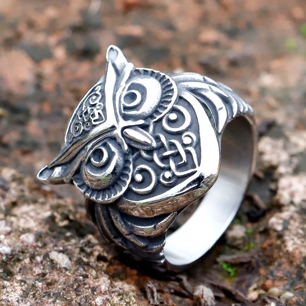 Jewelry Anel Amulet owl Ring Streetwear Jewelry Fashion Gift Size ONE SIZE - 3 Thumbnail