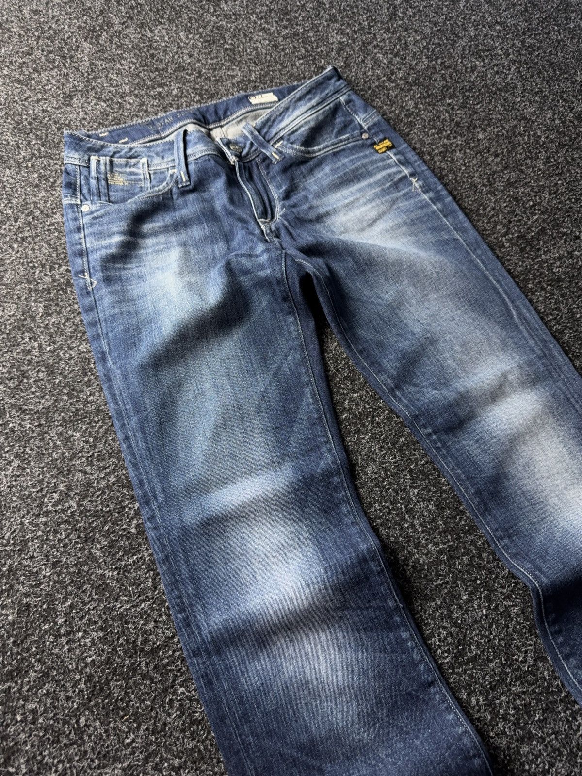 G-Star × Japanese Brand G-Star RAW GS01 3301 Distressed Straight Jeans Size 30" / US 8 / IT 44 - 5 Thumbnail