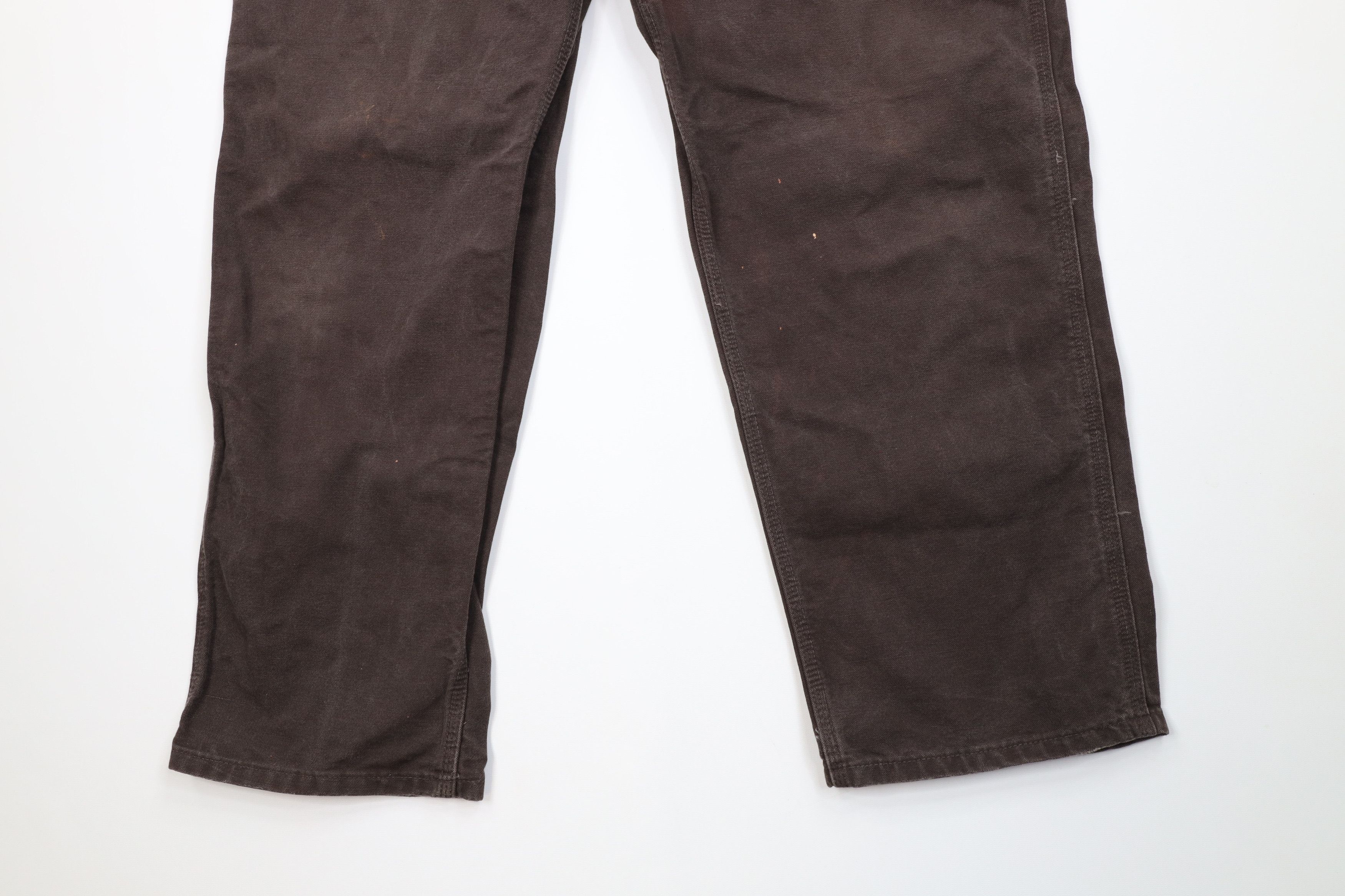 Carhartt Vintage Y2K Carhartt Canvas Wide Leg Dungaree Pants Brown Size US 38 / EU 54 - 4 Thumbnail