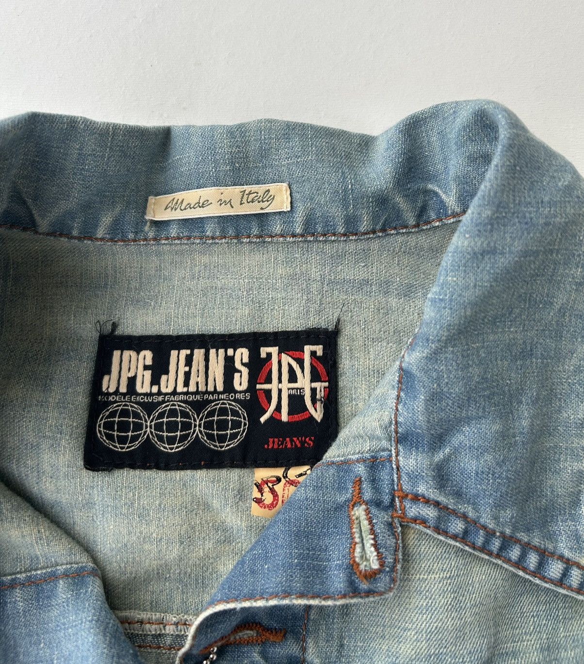 Jean Paul Gaultier Vintage Jean Paul Gaultier cropped belted denim jacket 90's Size M / US 6-8 / IT 42-44 - 7 Thumbnail