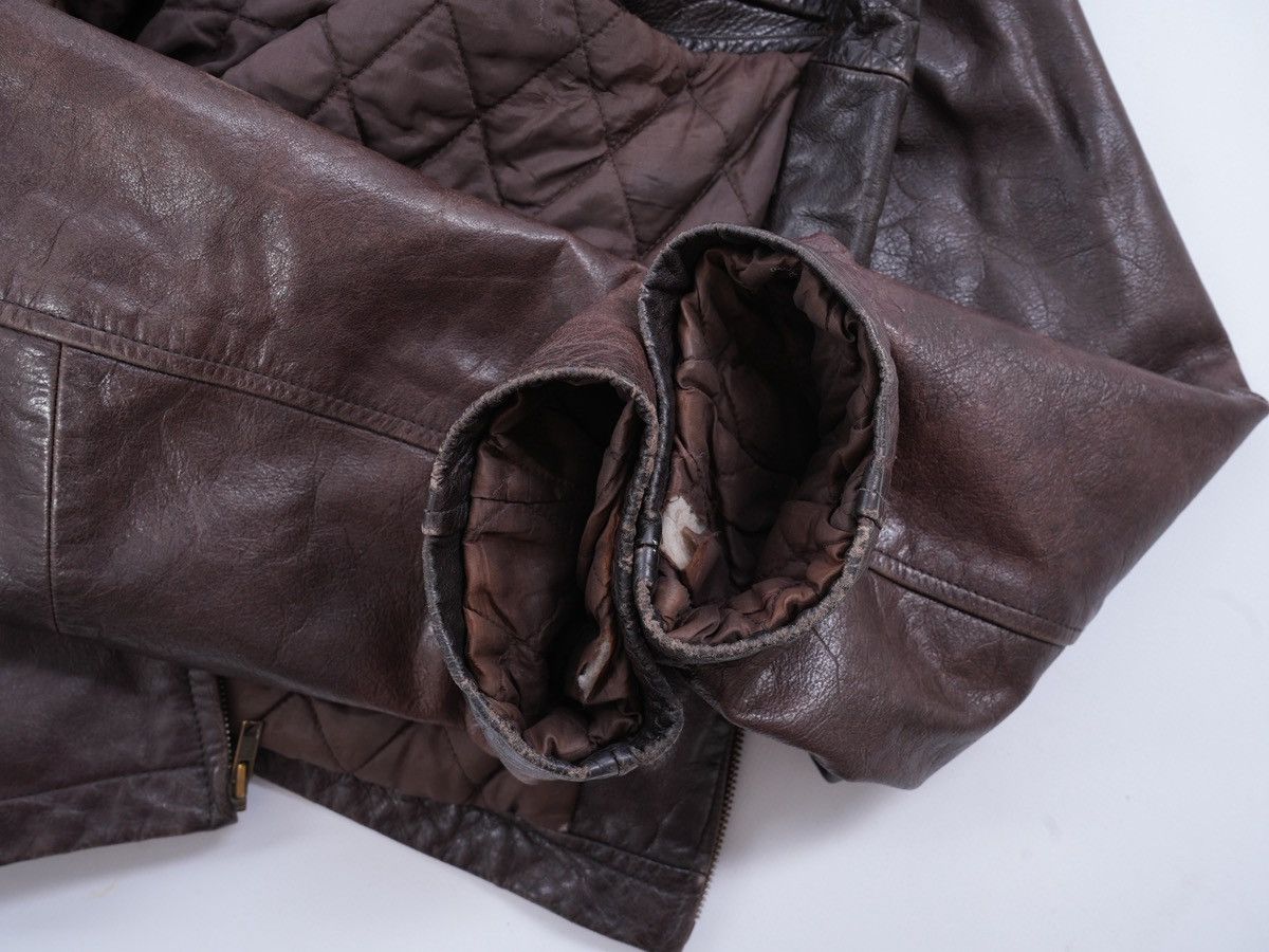J.Crew J. Crew Vintage Dark Brown Leather Full Zip Mens Jacket Size US XL / EU 56 / 4 - 11 Thumbnail