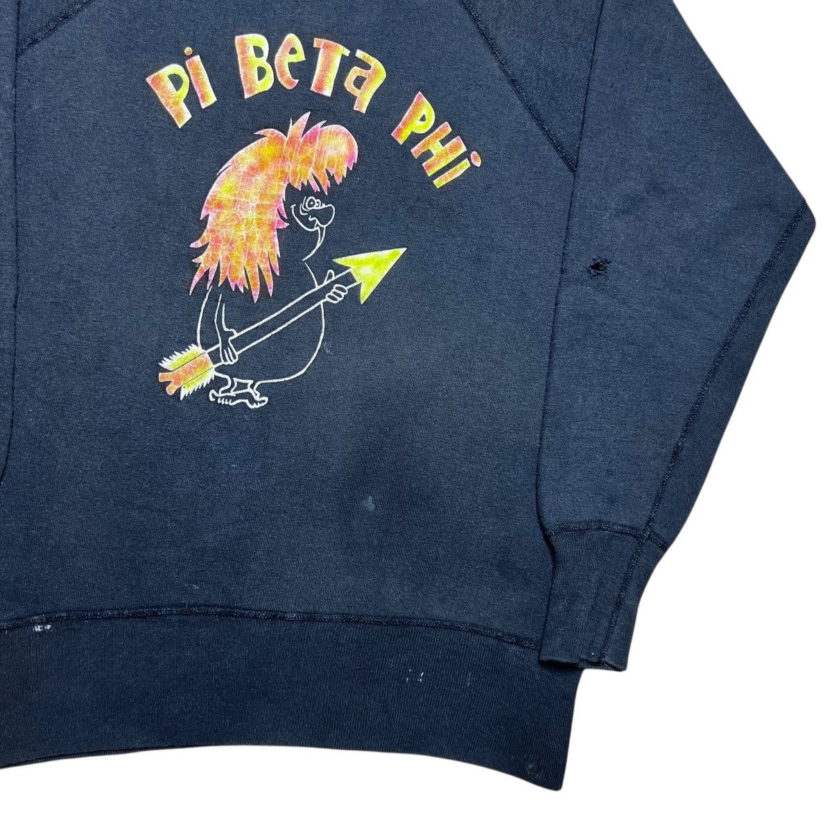 NCAA 50s Pi Beta Phi Monmouth Flock Print Black Sweatshirt Size US L / EU 52-54 / 3 - 18 Thumbnail