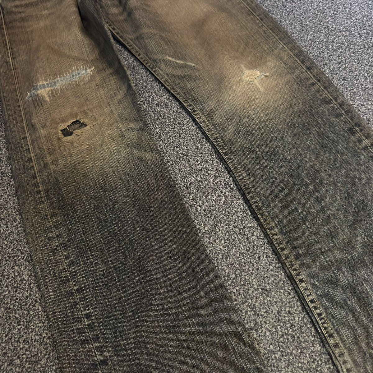 Engineered Garments × Levi's Vintage Y2K Levis 505 Statement Piece Mud Wash Grunge Denim Size US 32 / EU 48 - 9 Thumbnail