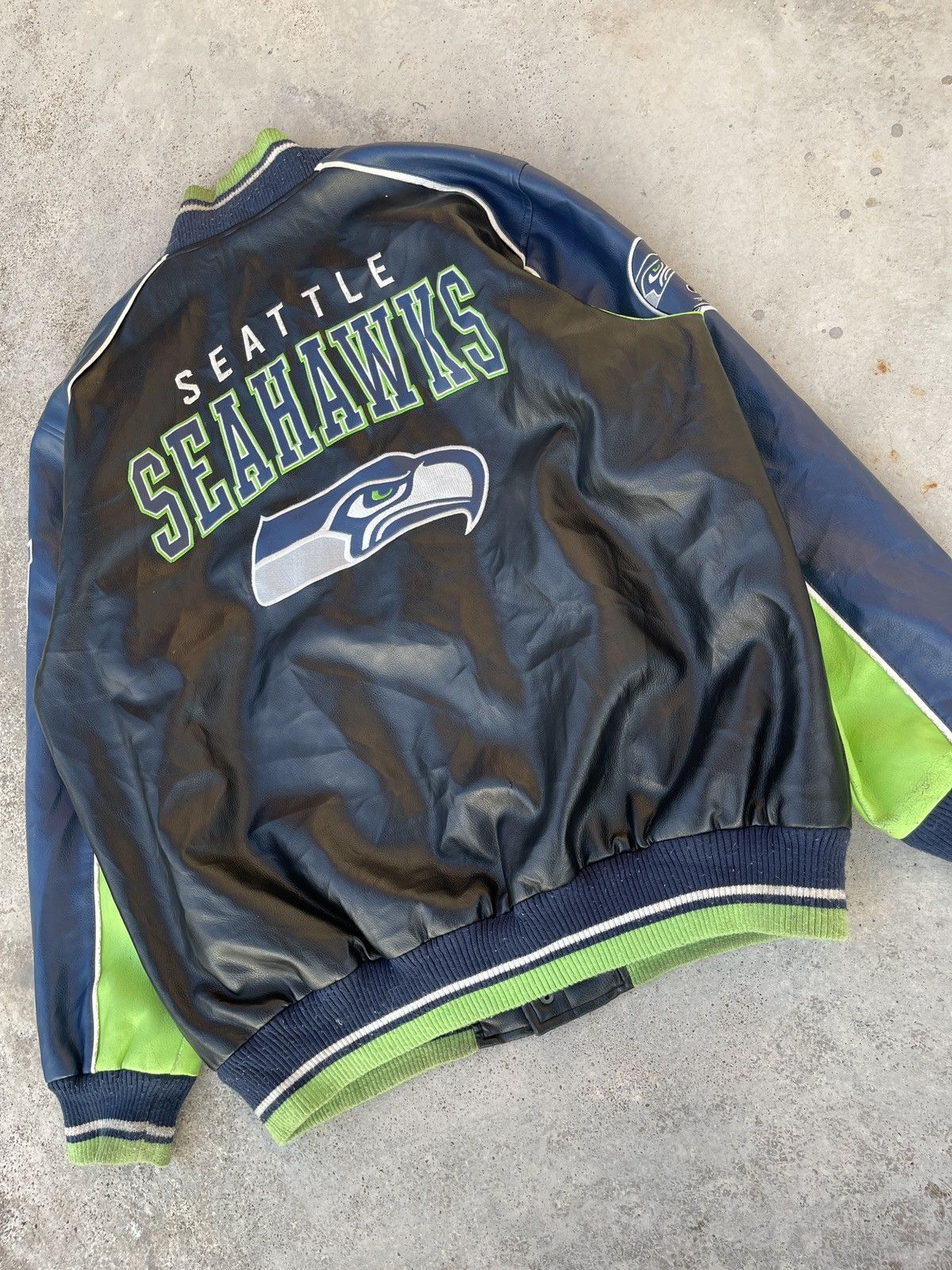 NFL Seattle Seahawks NFL Leather Man Varsity Jacket Size US XXL / EU 58 / 5 - 4 Thumbnail