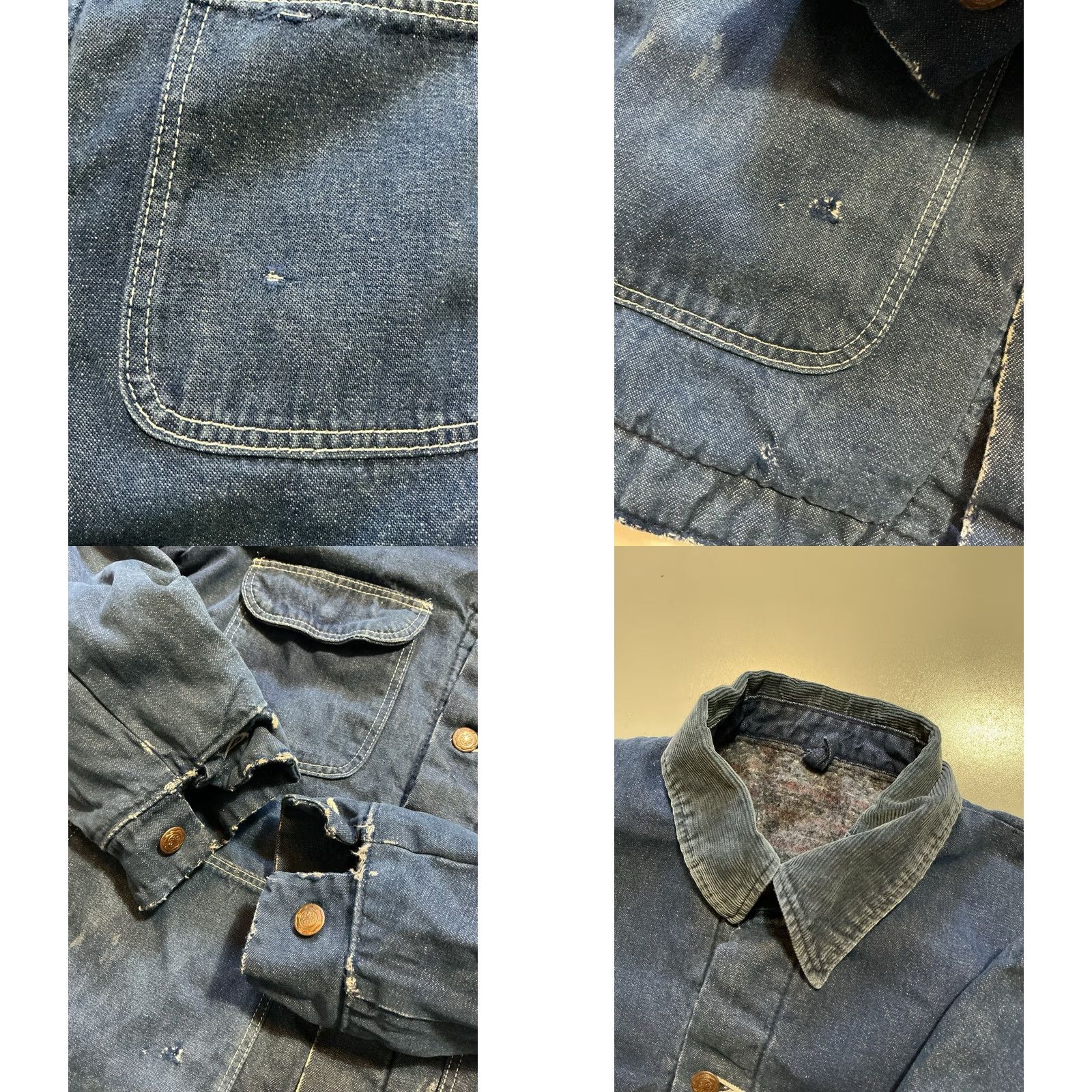 Wrangler VINTAGE Wrangler Blanket Lined Workwear Denim Chore Jacket USA Made 40 Blue Mens Size US 40 / EU 56 - 8 Thumbnail