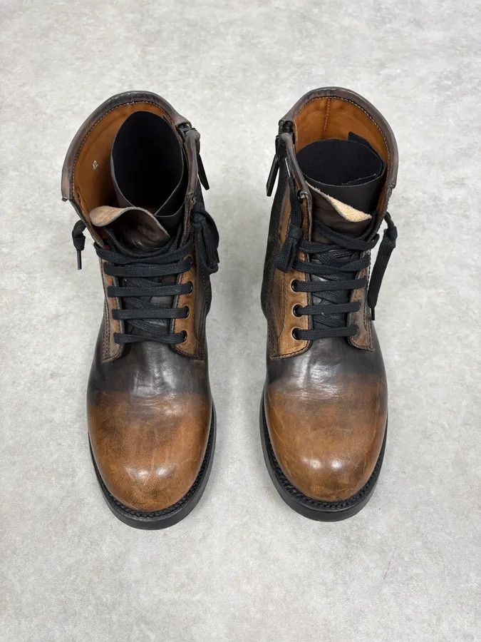 Dsquared2 2010s Dsquared2 Brown Irregular Leather Boots Size US 9 / EU 42 - 2 Thumbnail