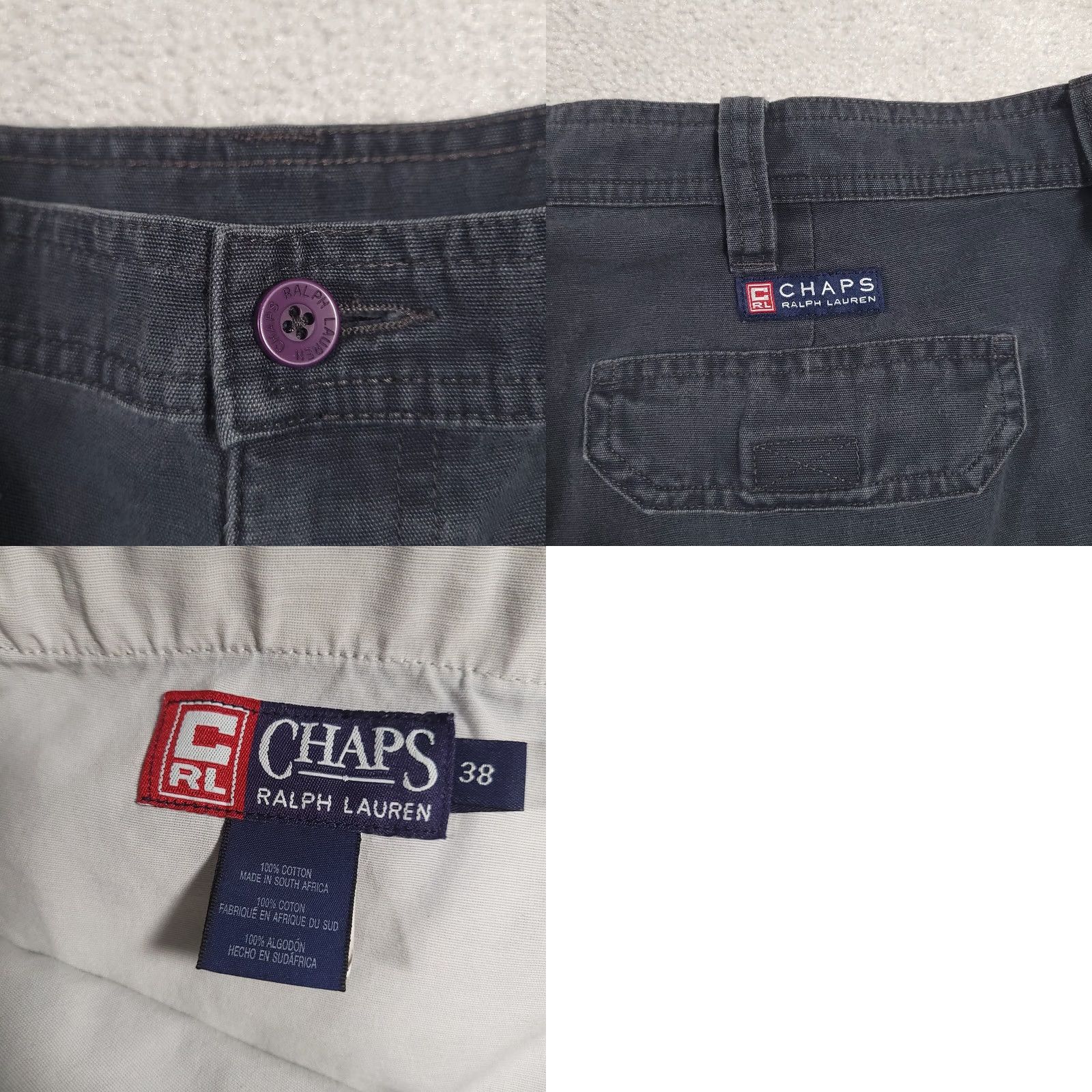 Ralph Lauren VINTAGE Ralph Lauren Chaps Cargo Shorts Mens 38 Blue 9" Inseam Flap Pockets Cargo Pocket Logo Mens Size US 38 / EU 54 - 8 Thumbnail