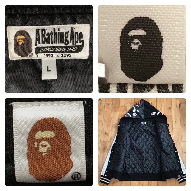 Bape 💫Glow in the dark BAPE City camo shark hoodie varsity jacket Size US L / EU 52-54 / 3 - 9 Thumbnail