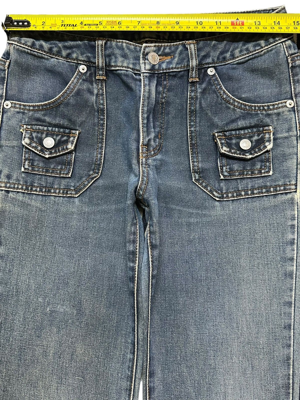 Japanese Brand Vintage Japanese Brand Bush Pants Style Wide Leg Jeans Size US 28 / EU 44 - 10 Thumbnail