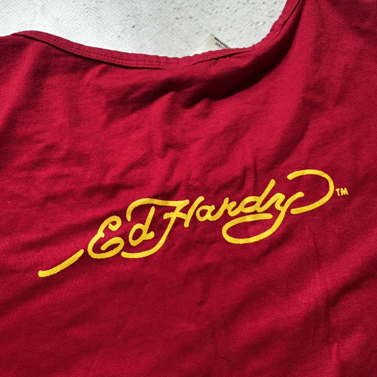 Ed Hardy vintage y2k ed hardy t shirt with fire flowers print Size L / US 10 / IT 46 - 8 Thumbnail